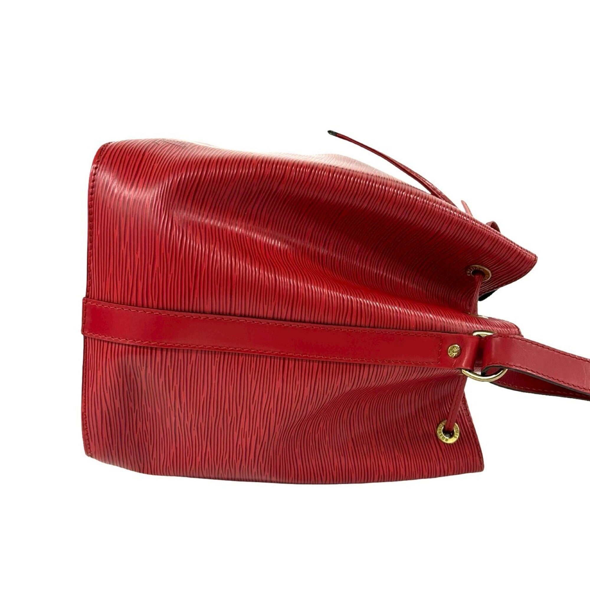 Louis Vuitton Red Color Leather Shoulder Bag (Pre-Owned)