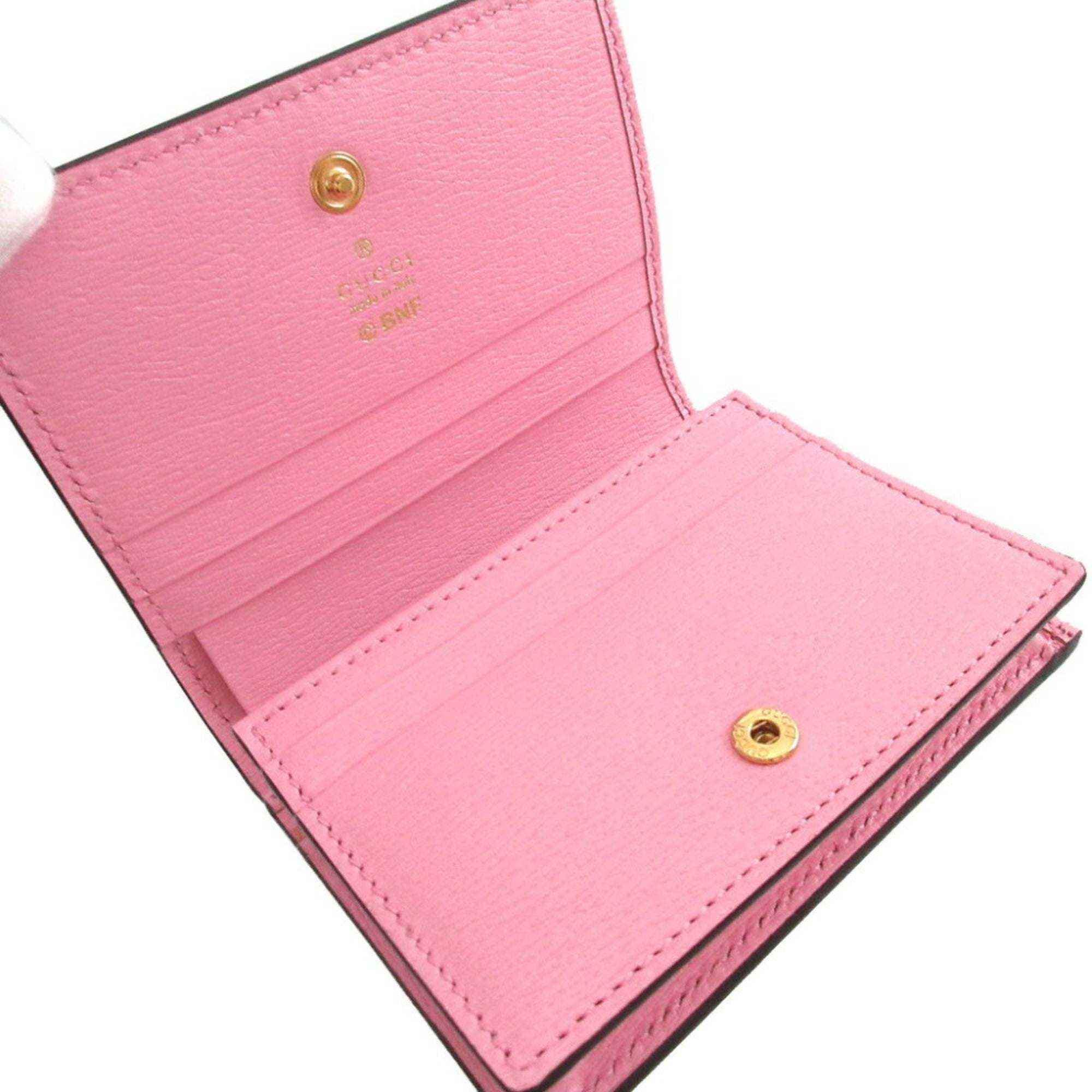 Gucci Pink Leather Coin Purse/Coin Case (Pre-Owned)