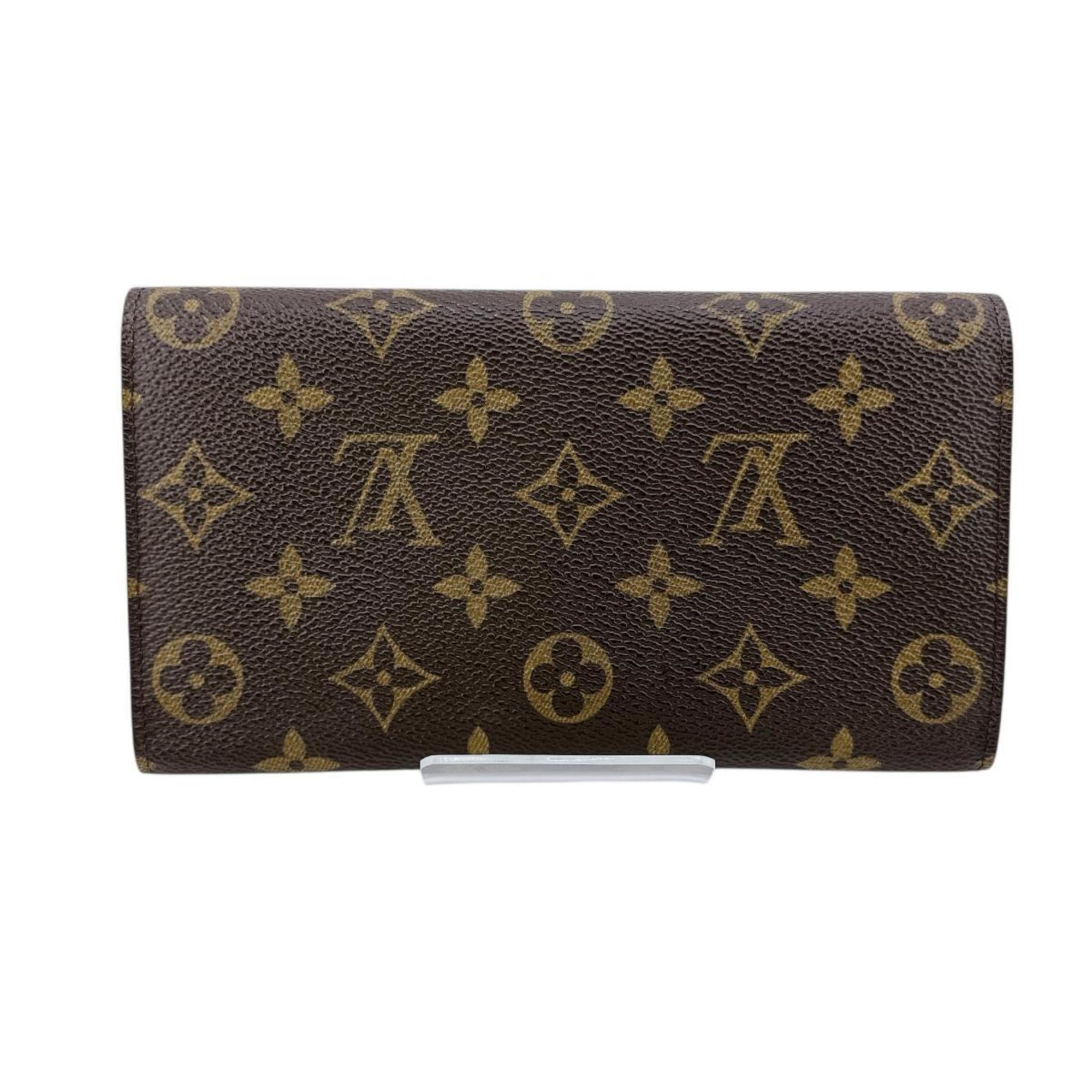 Louis Vuitton Brown Monogram Long Wallet (Tri-Fold) (Pre-Owned)