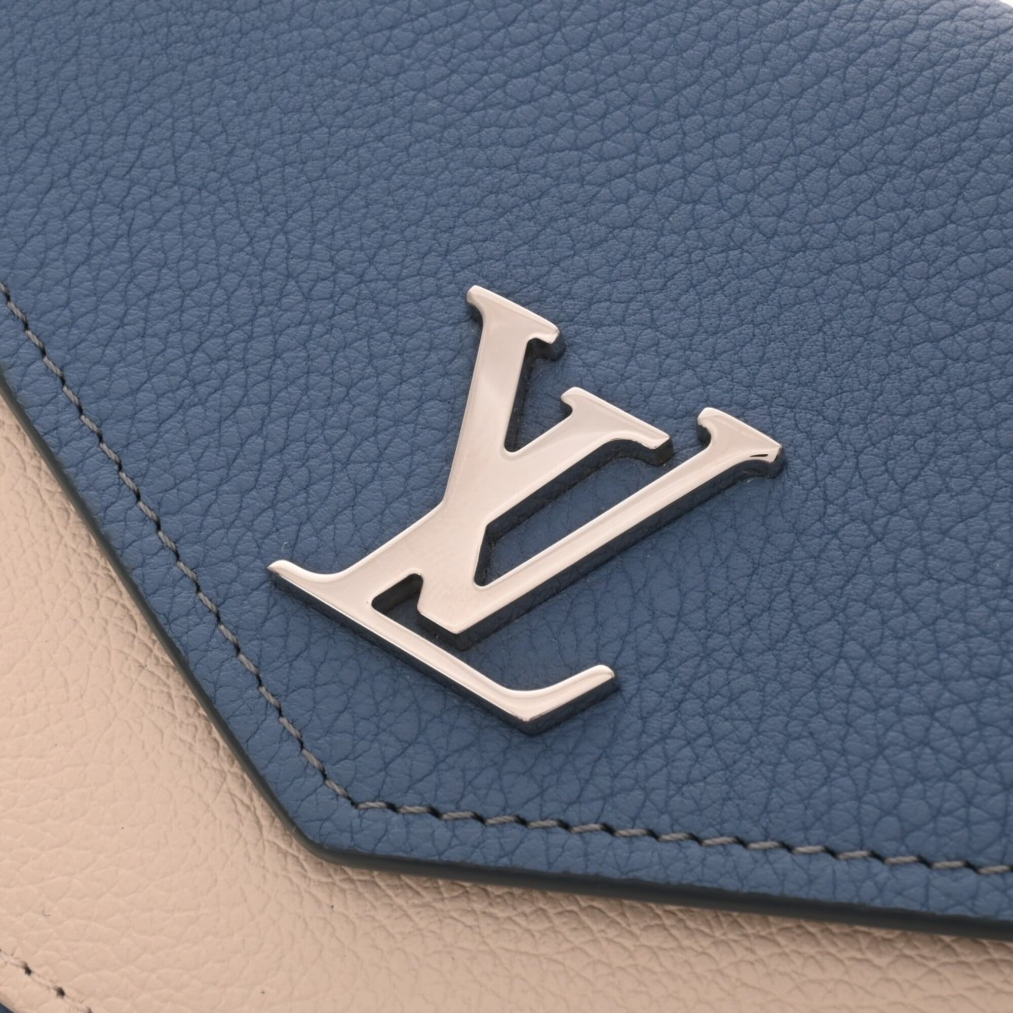 Louis Vuitton Blue Jean Leather Long Wallet (Bi-Fold) (Pre-Owned)