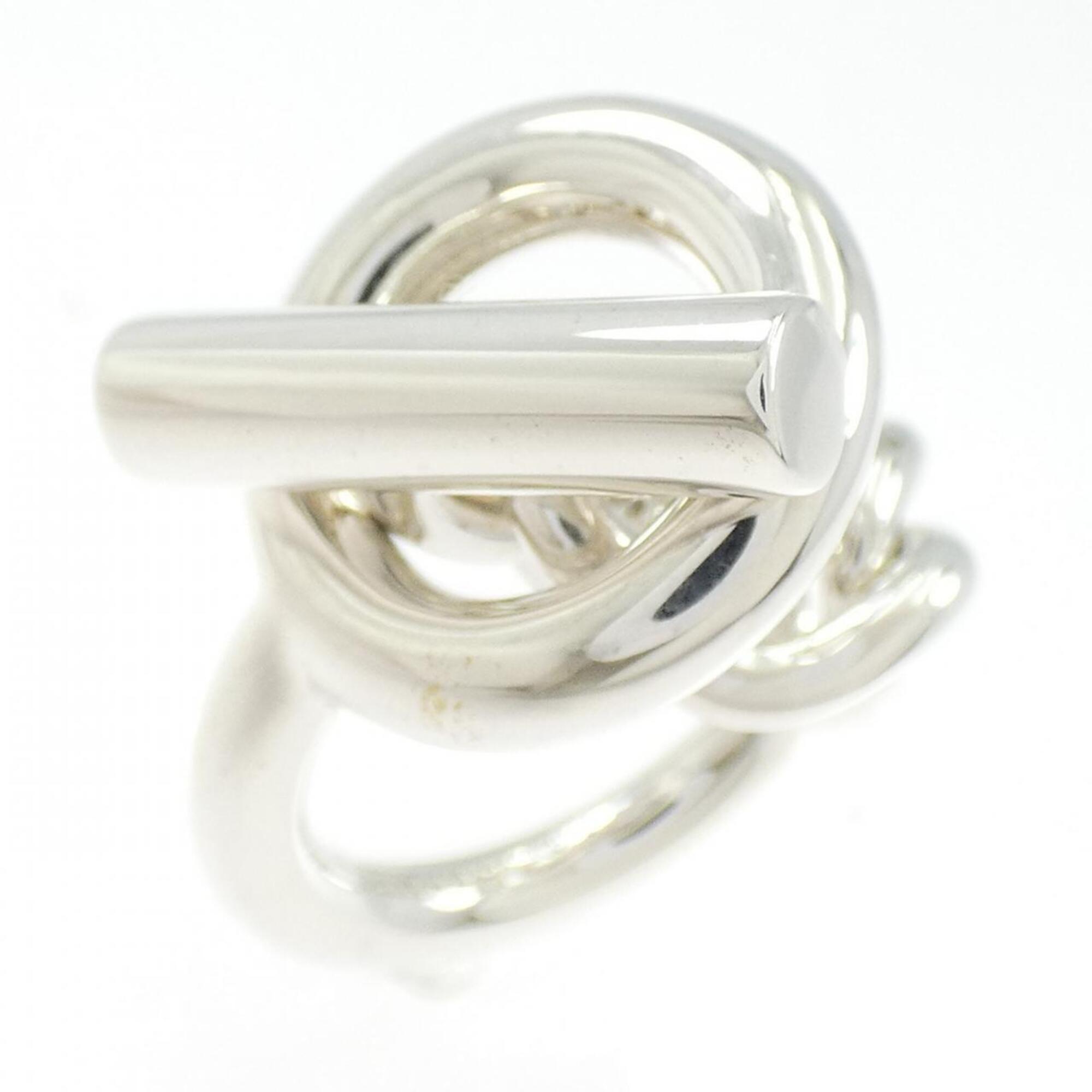Hermes Silver 925 Band Ring (Pre-Owned)