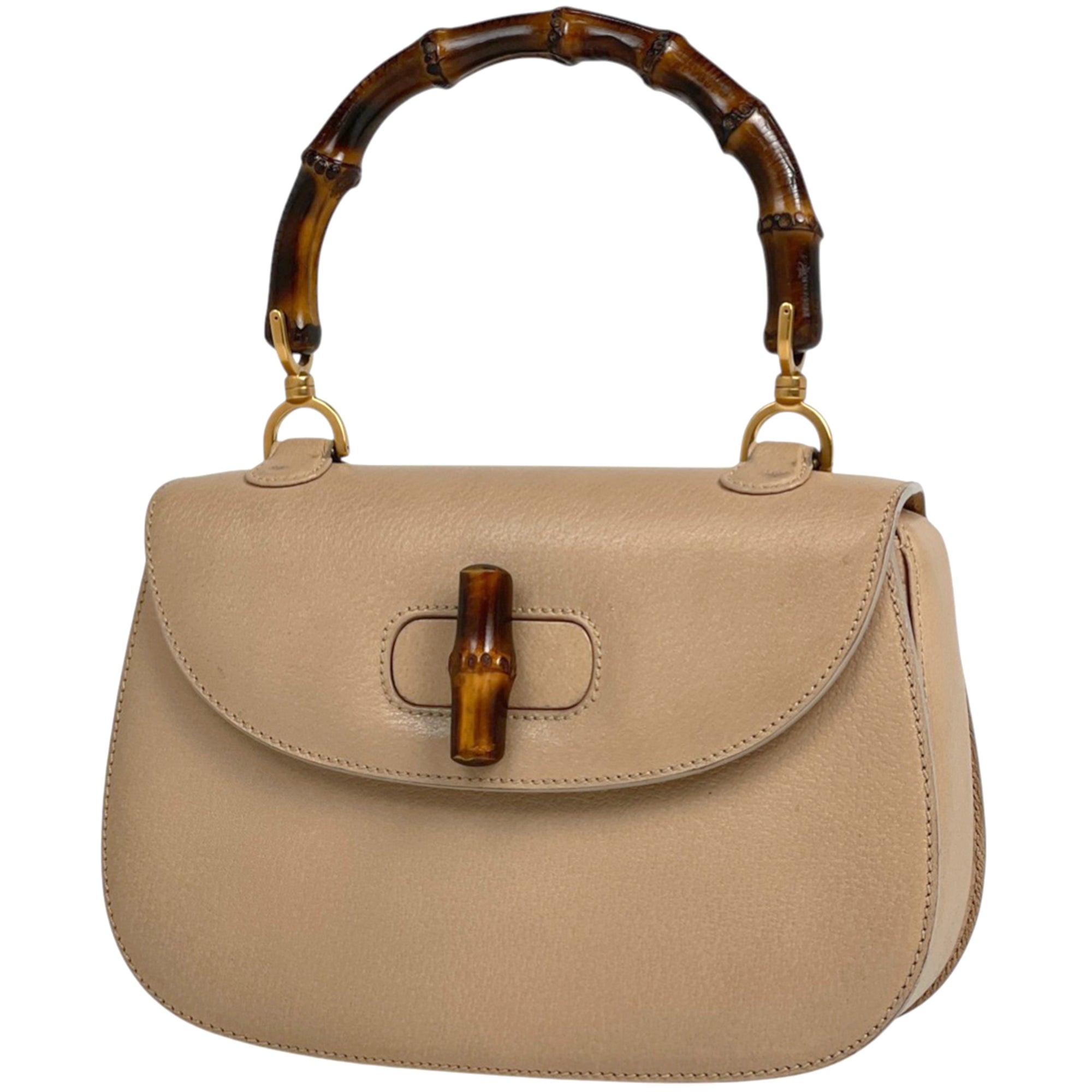 Gucci Beige Leather Handbag (Pre-Owned)