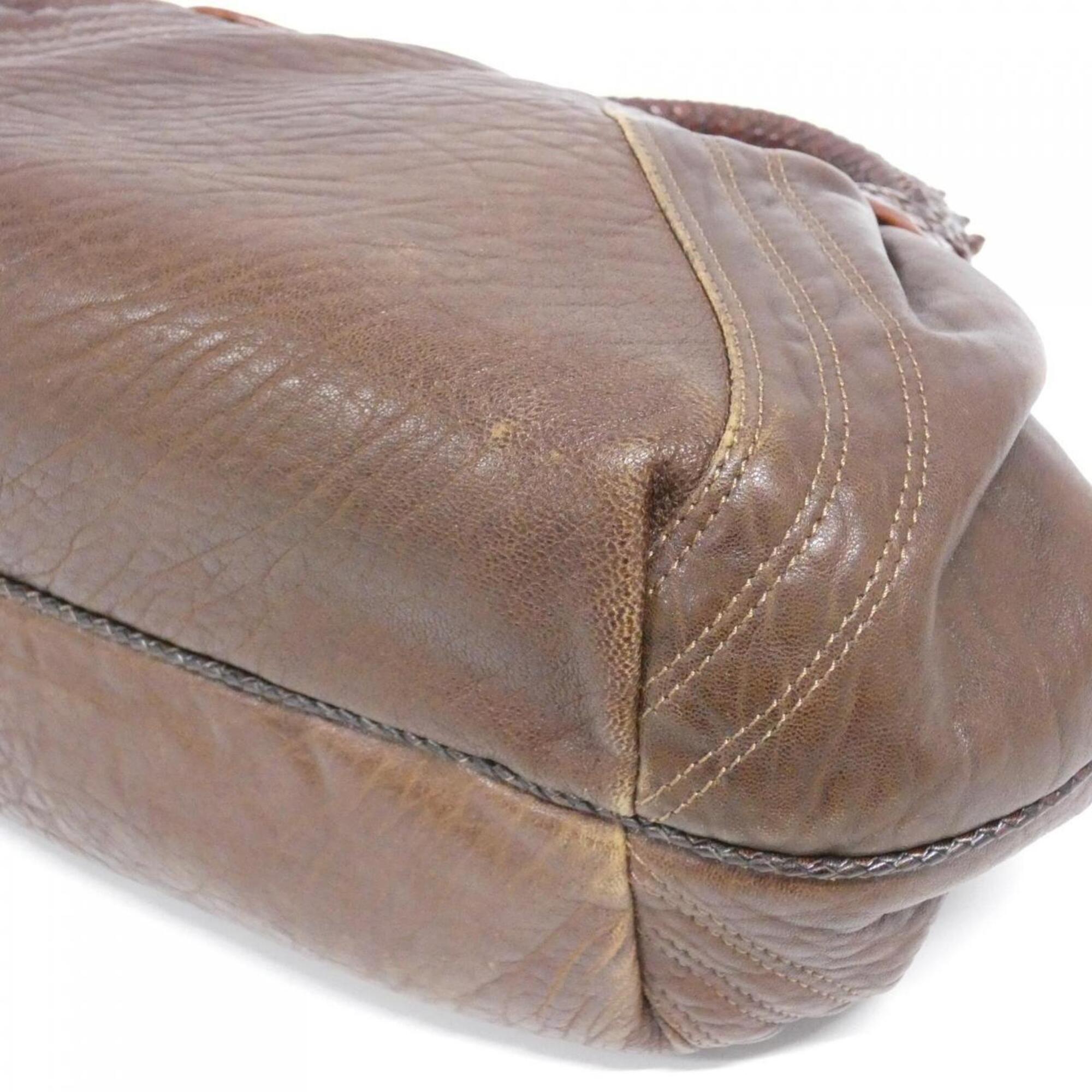 Fendi Brown Leather Handbag (Pre-Owned)