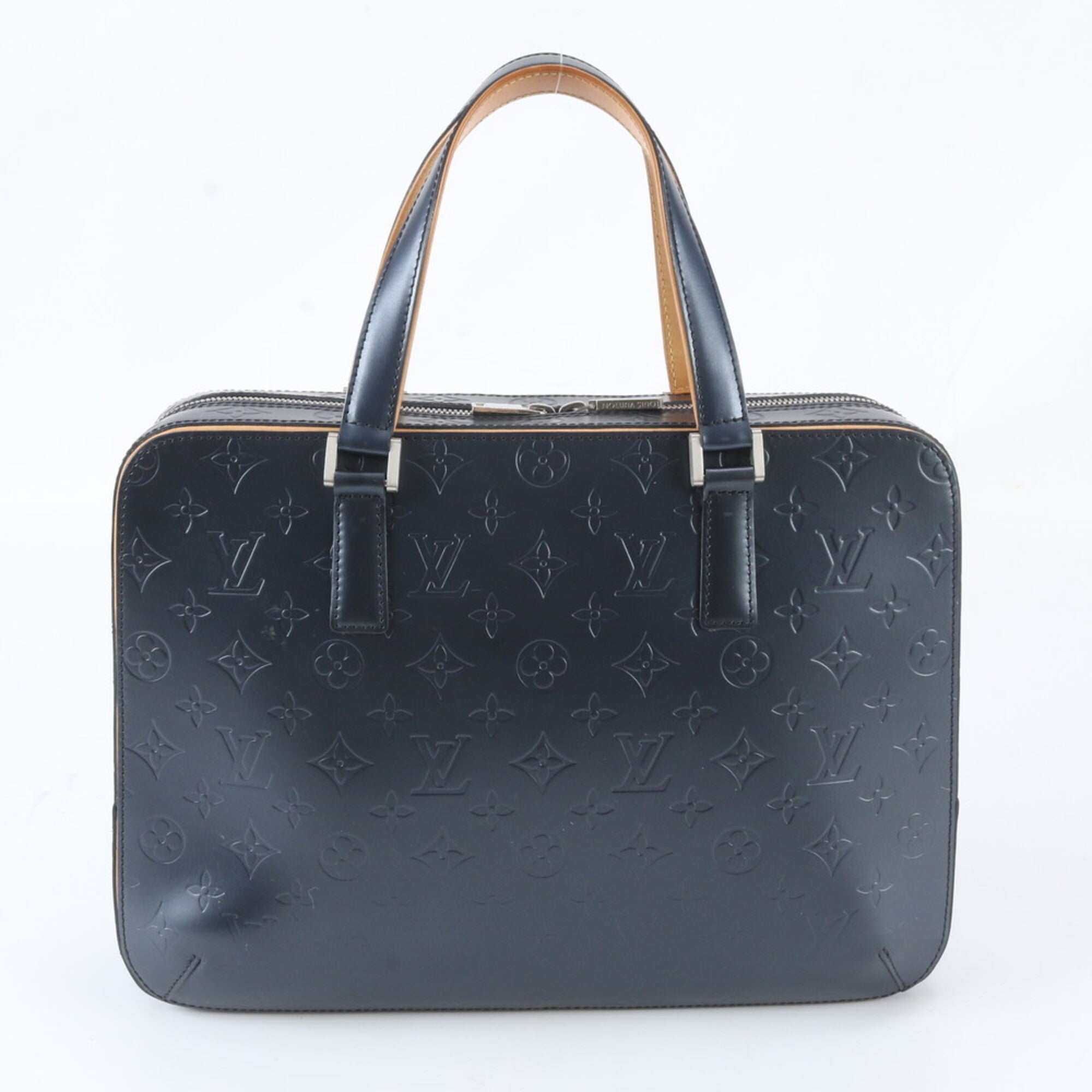 Louis Vuitton Blue Leather Handbag Tote Bag (Pre-Owned)