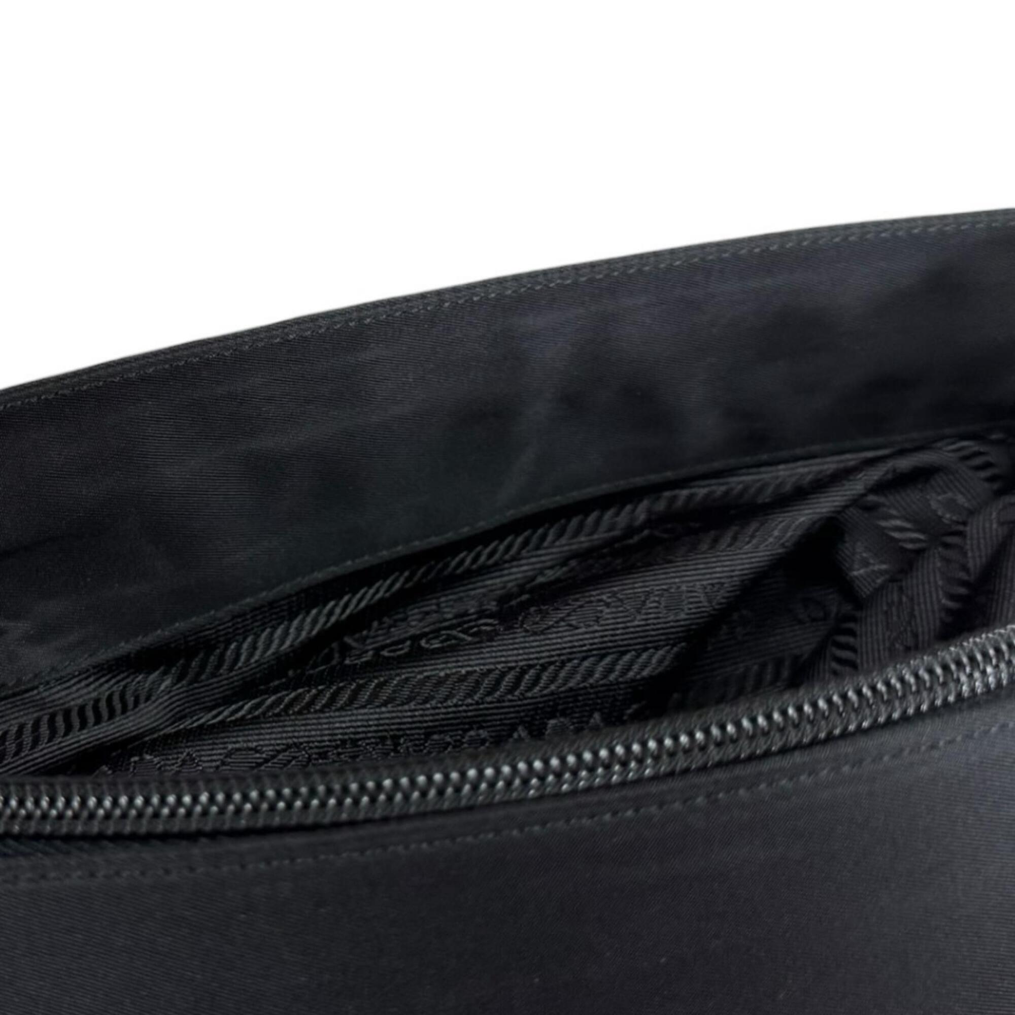 Prada Black Nero Nylon Handbag Tote Bag (Pre-Owned)