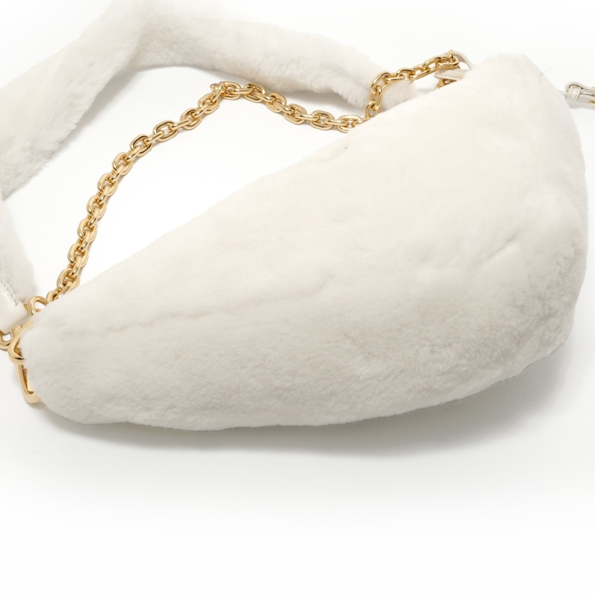 Prada White Wool Shoulder Bag (Pre-Owned)
