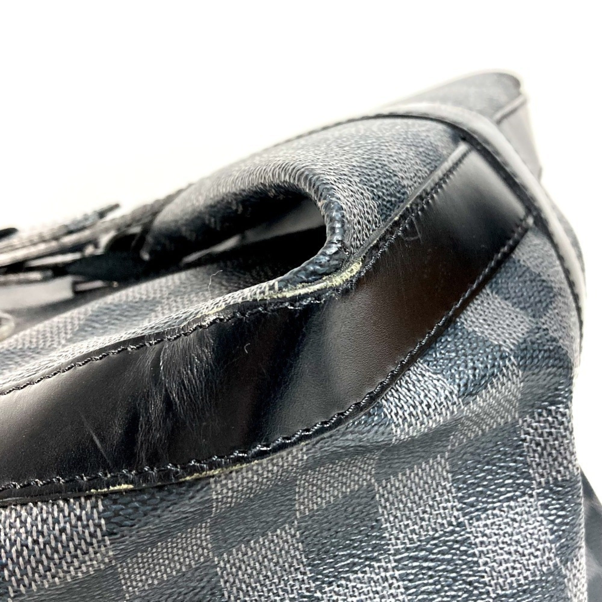 Louis Vuitton Black Damier Graphite Boston Bag Handbag (Pre-Owned)