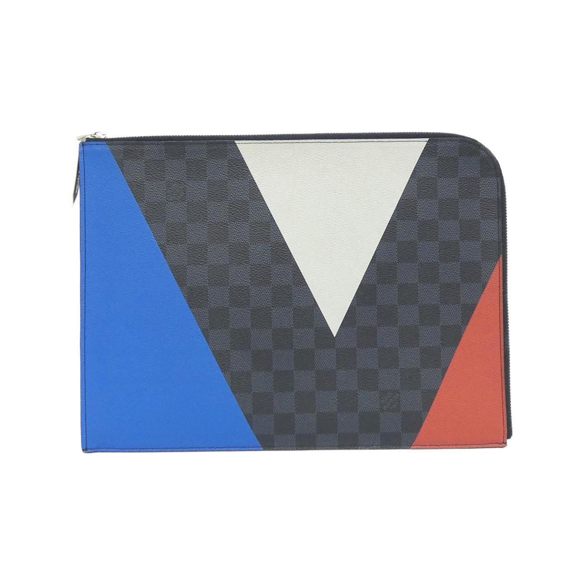 Louis Vuitton Black Cobalt Coated Canvas Handbag Pochette (Pre-Owned)