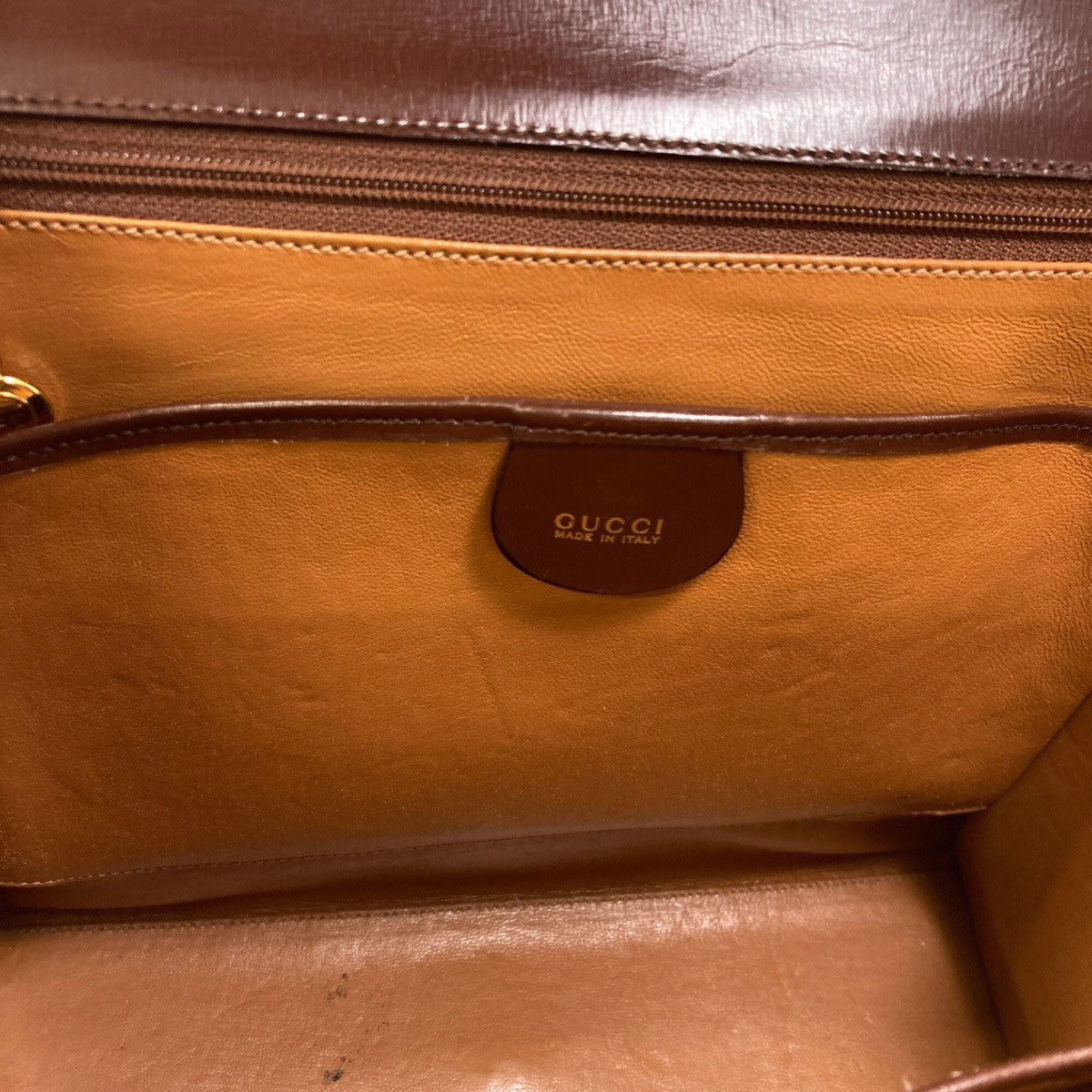 Gucci Brown Leather Handbag (Pre-Owned)