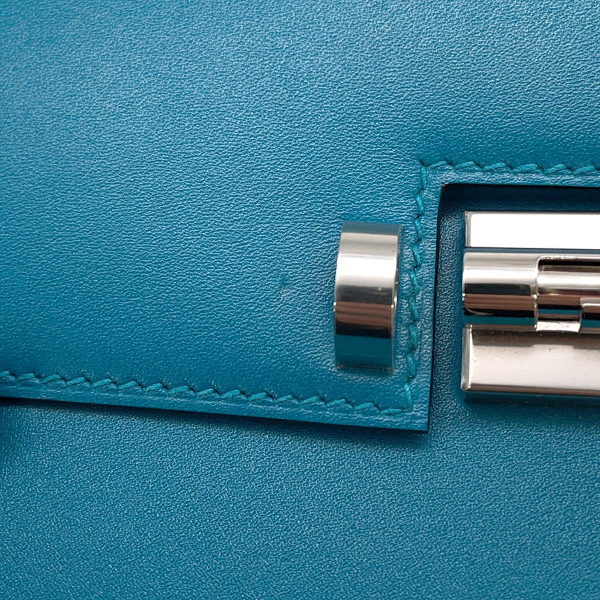 Hermes Silver Tadelakt Leather Shoulder Bag (Pre-Owned)