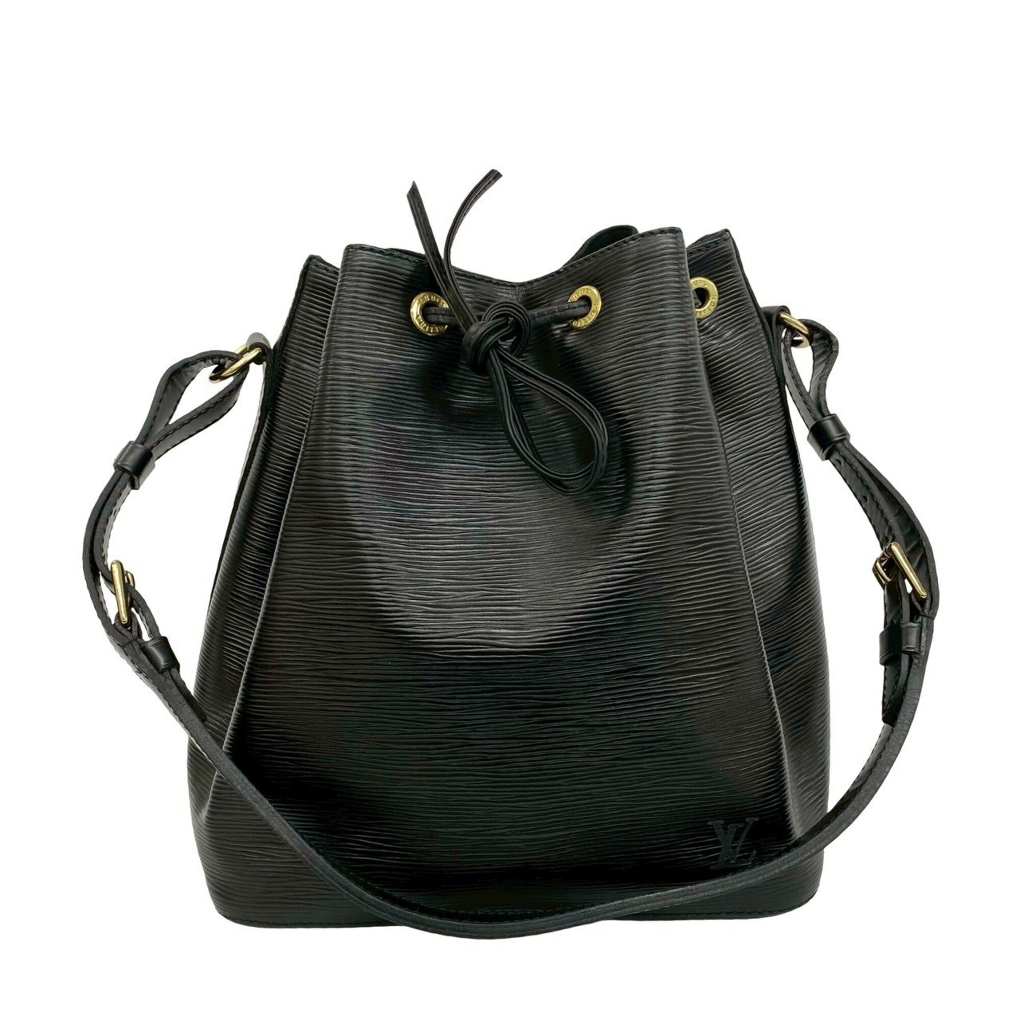 Louis Vuitton Black Leather Shoulder Bag (Pre-Owned)
