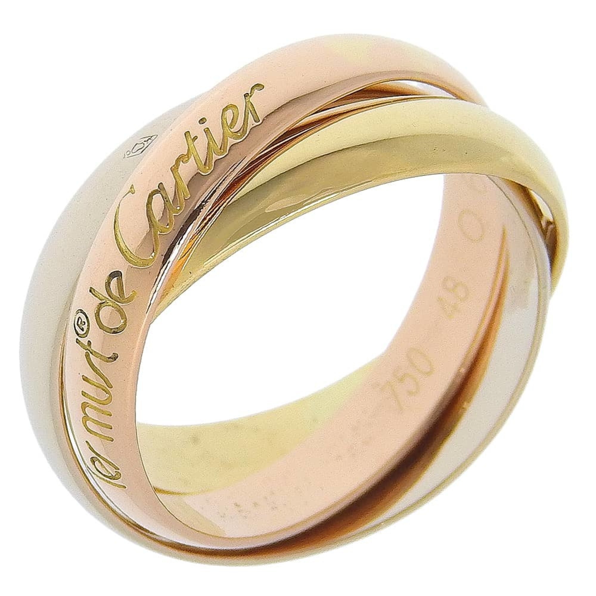 Cartier Trinity Yellow Gold (18K) Pink Gold (18K) White Gold (18K) Band Ring (Pre-Owned)