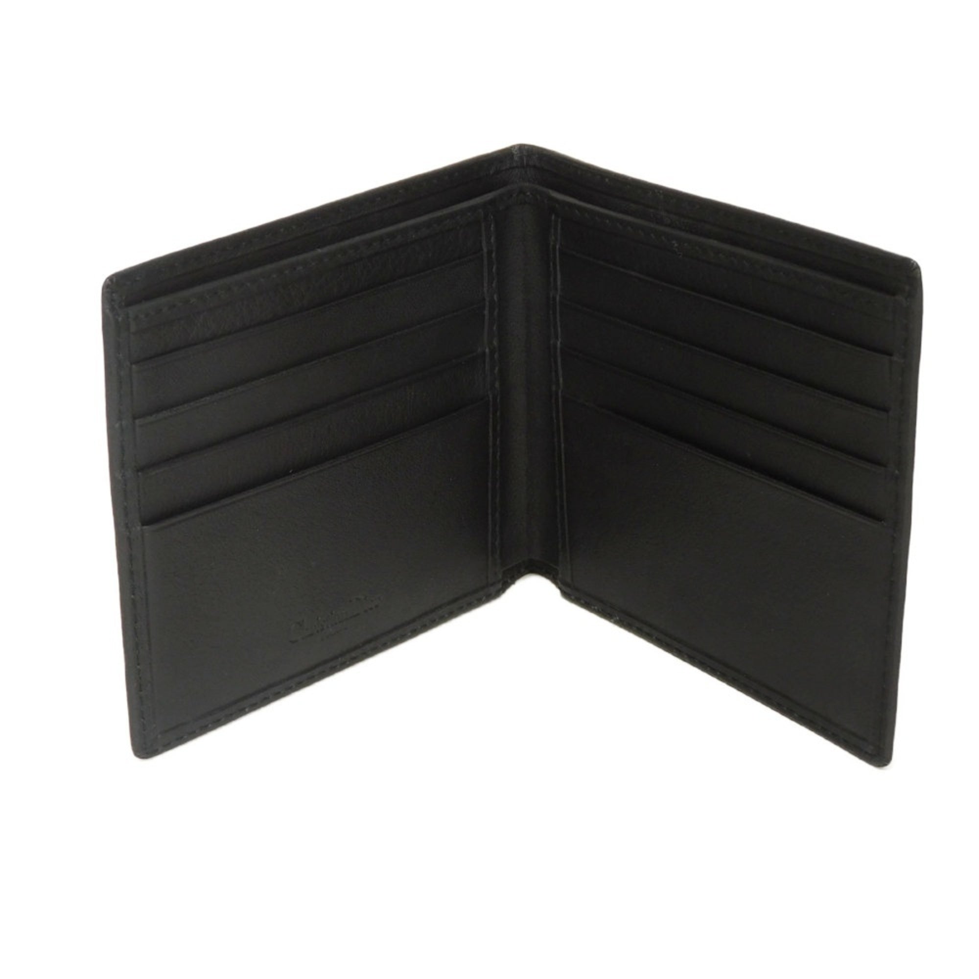 Christian Dior Black Leather Long Bill Wallet (Bi-Fold) (Pre-Owned)
