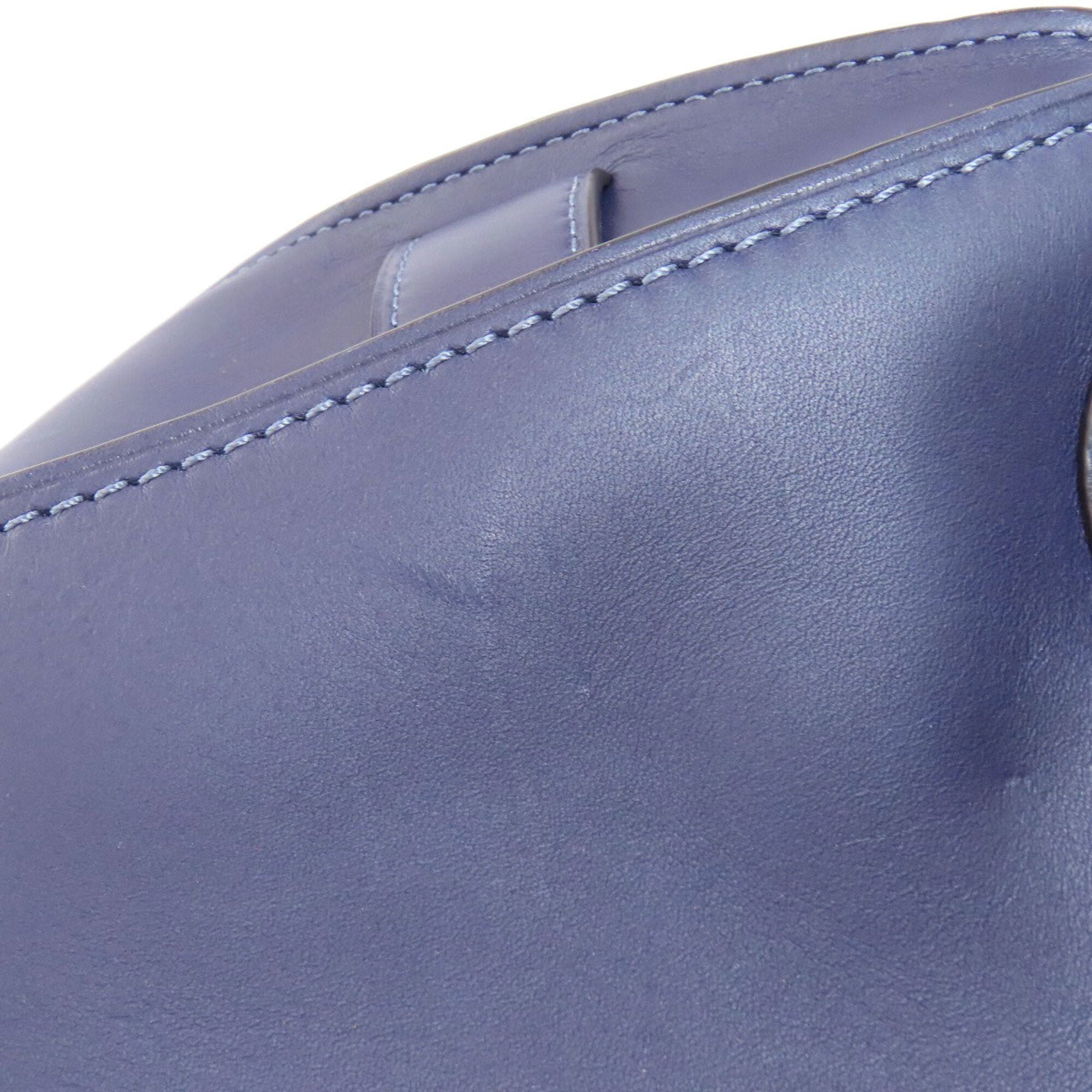 Coach Navy Leather Handbag (Pre-Owned)