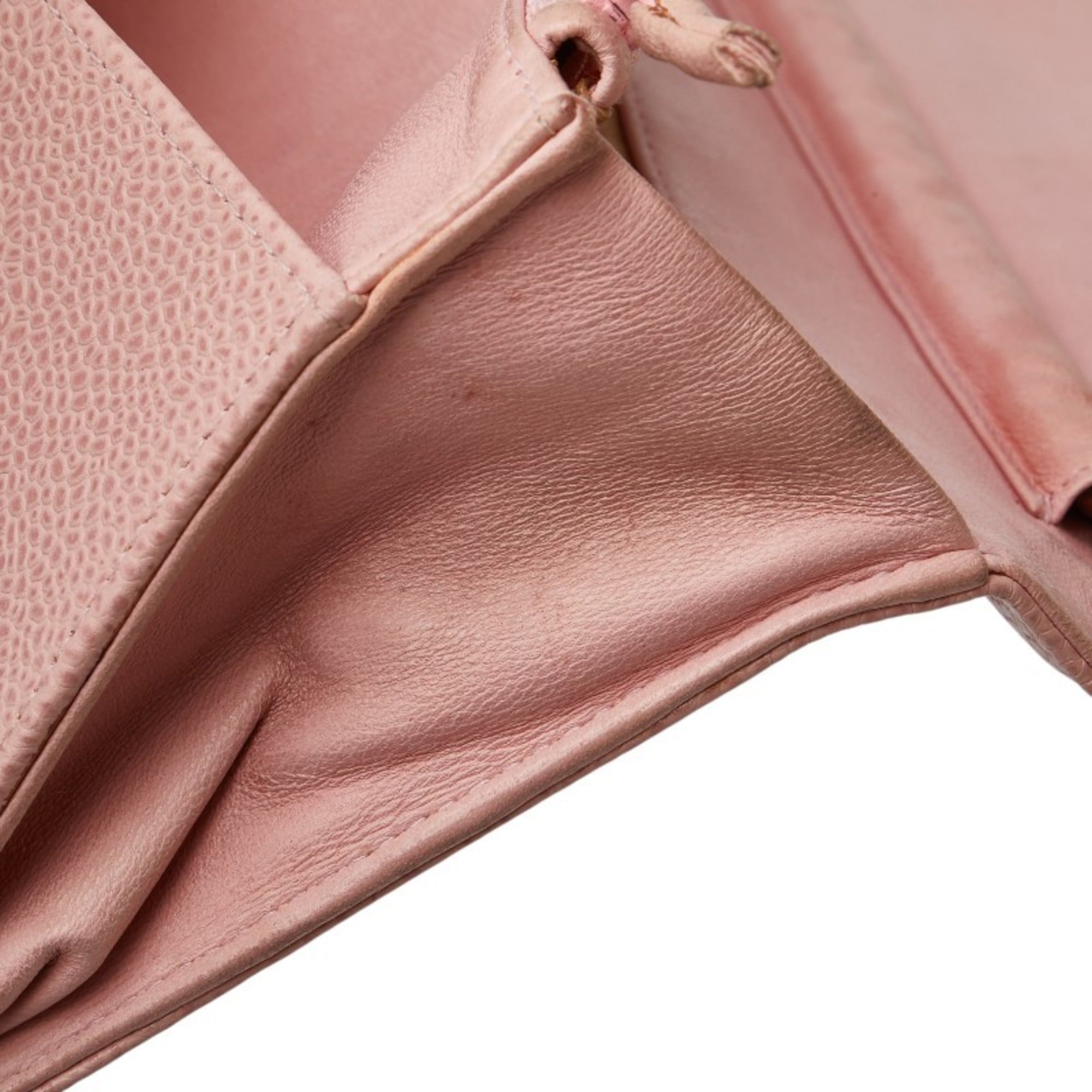 Chanel Pink Grained Calfskin Shoulder Bag (Pre-Owned)