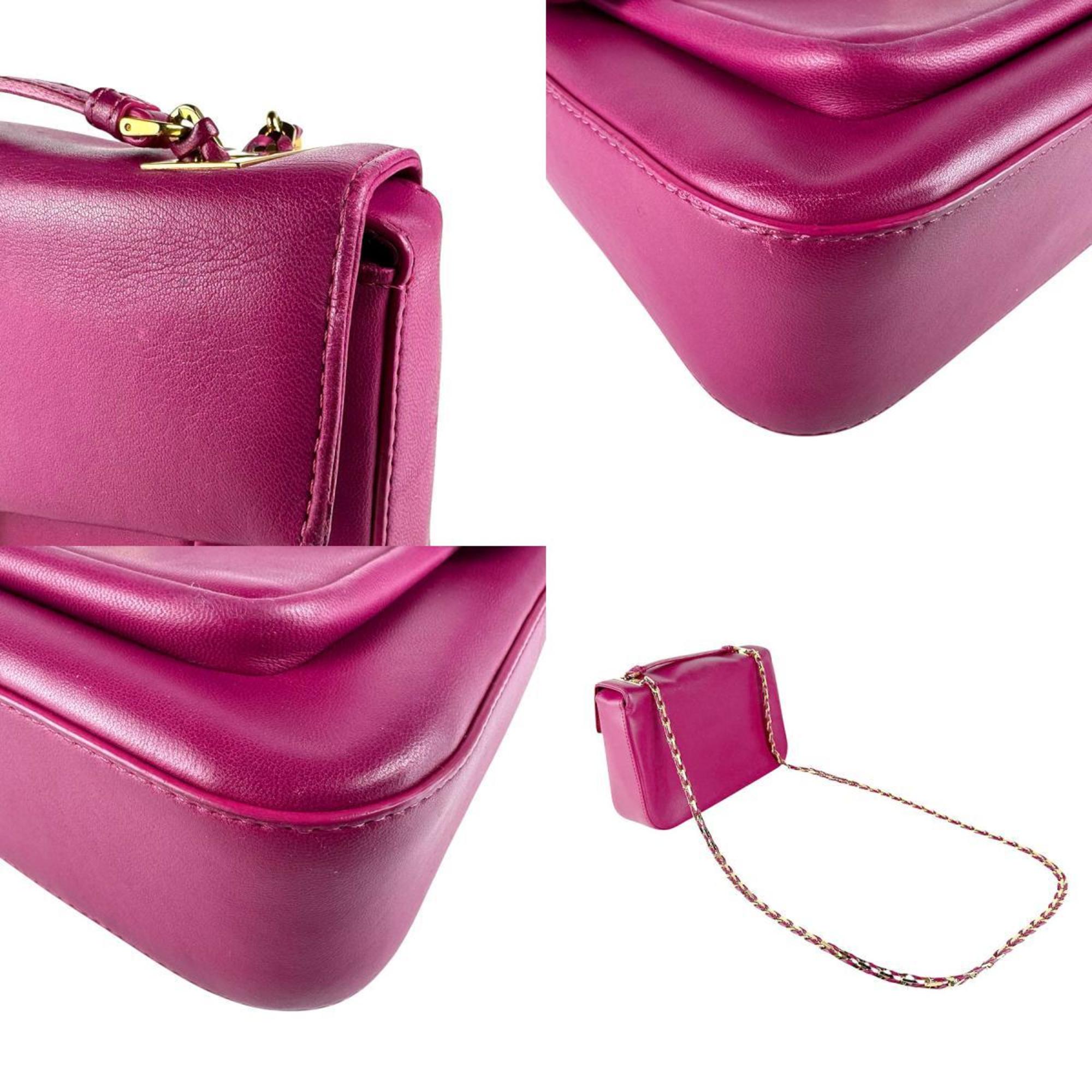 Fendi Pink Leather Shoulder Bag (Pre-Owned)