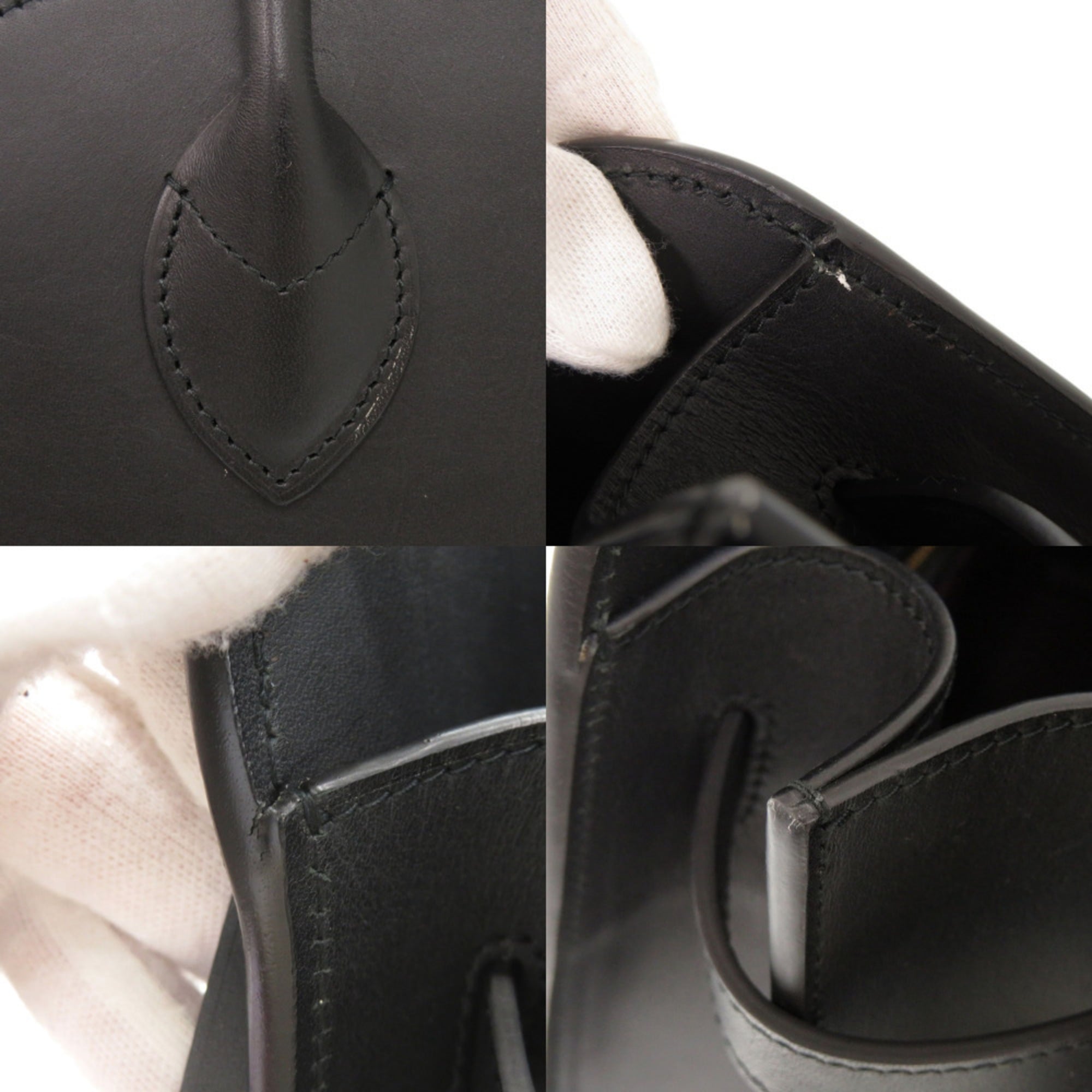 Louis Vuitton Black Leather Handbag (Pre-Owned)