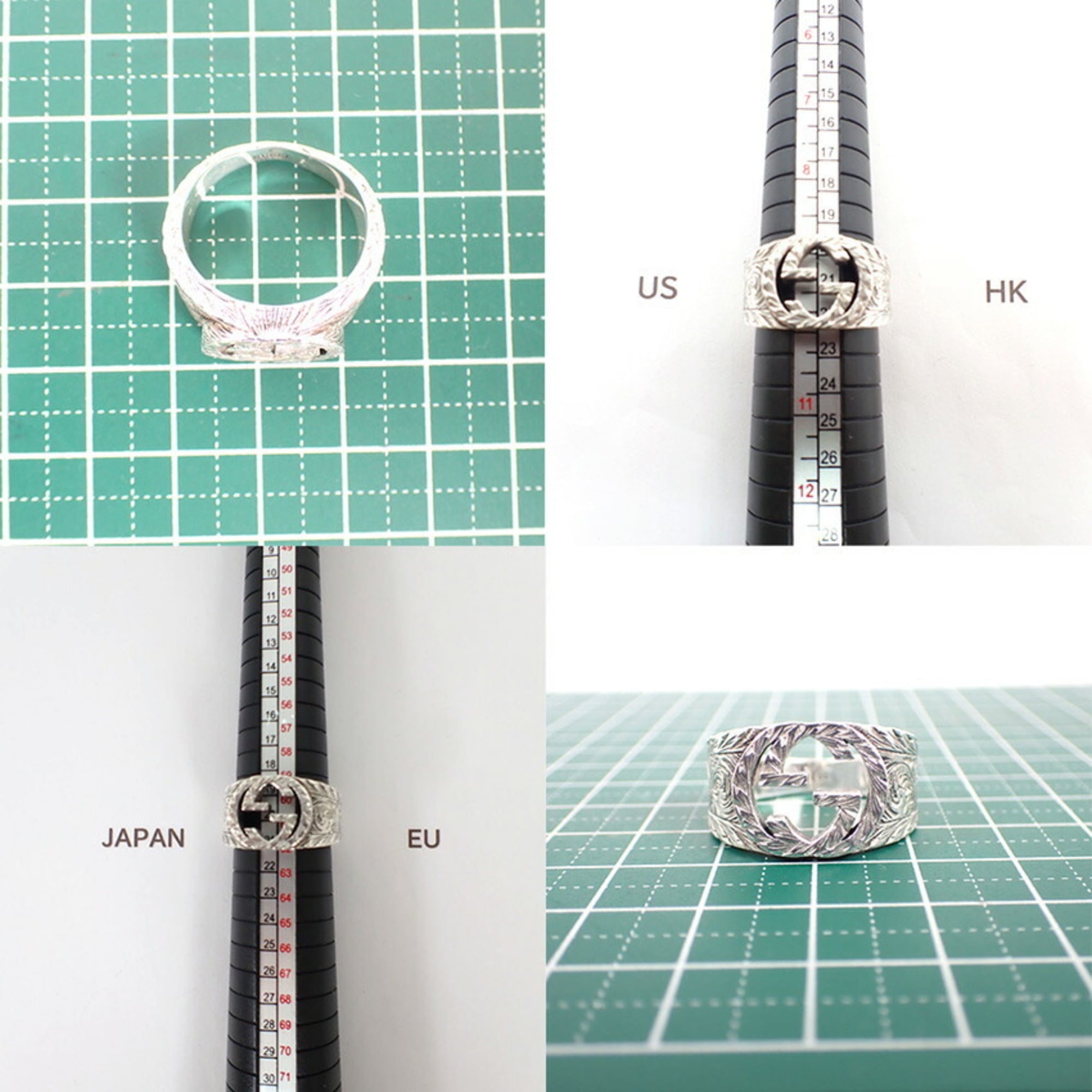 Gucci Sterling Silver 925 Band Ring (Pre-Owned)