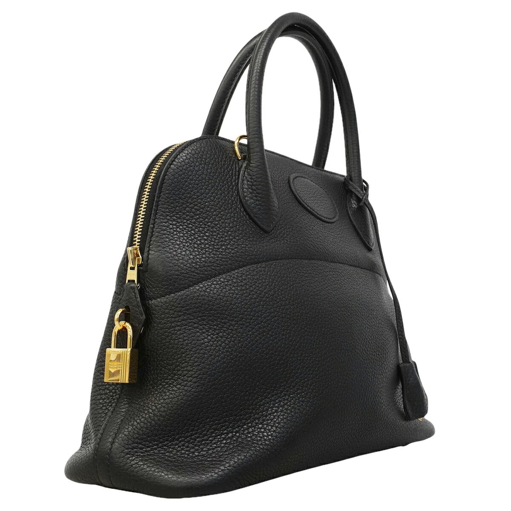 Hermes Black Taurillon Clemence Leather Handbag (Pre-Owned)