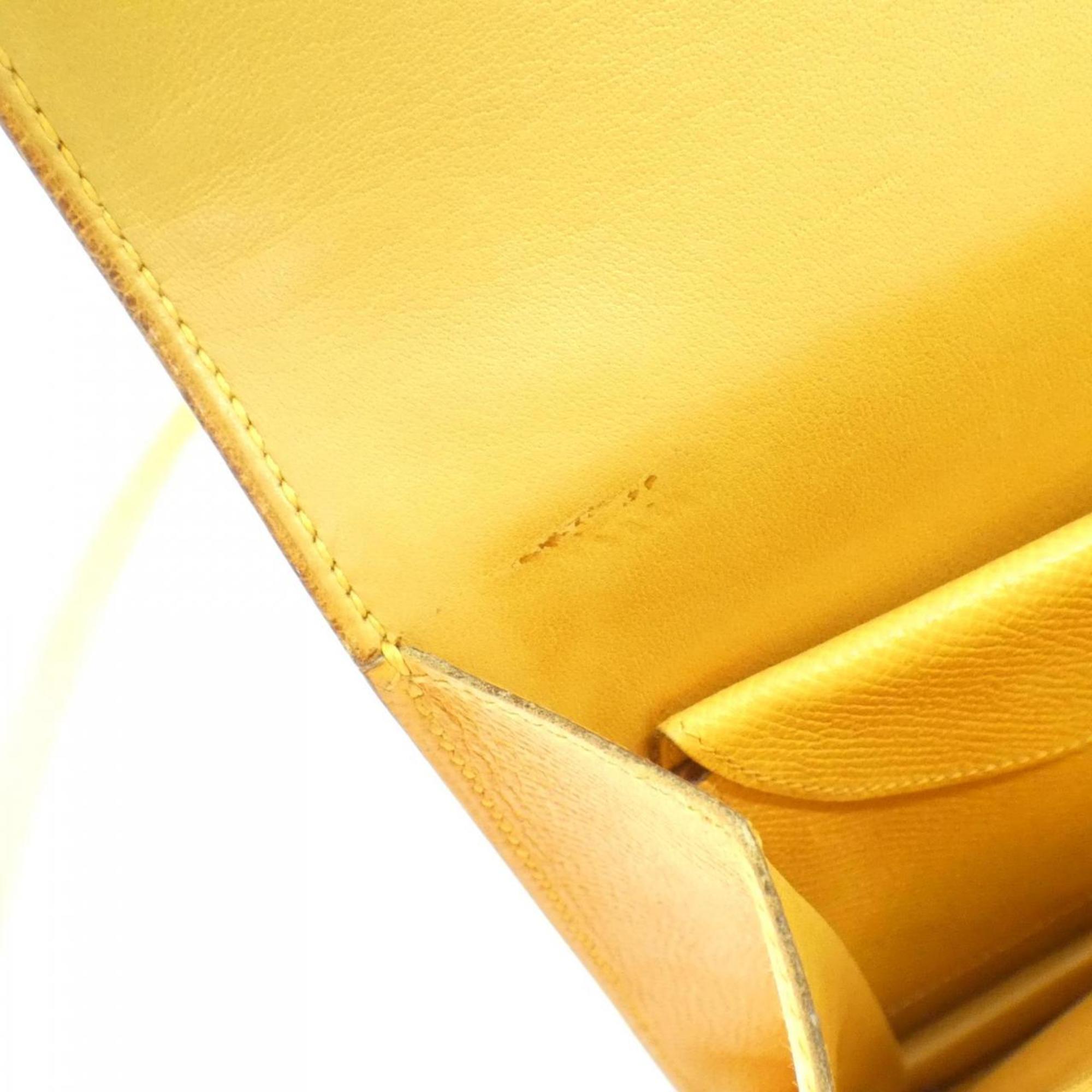 Hermes Jaune Courchevel Leather Shoulder Bag (Pre-Owned)