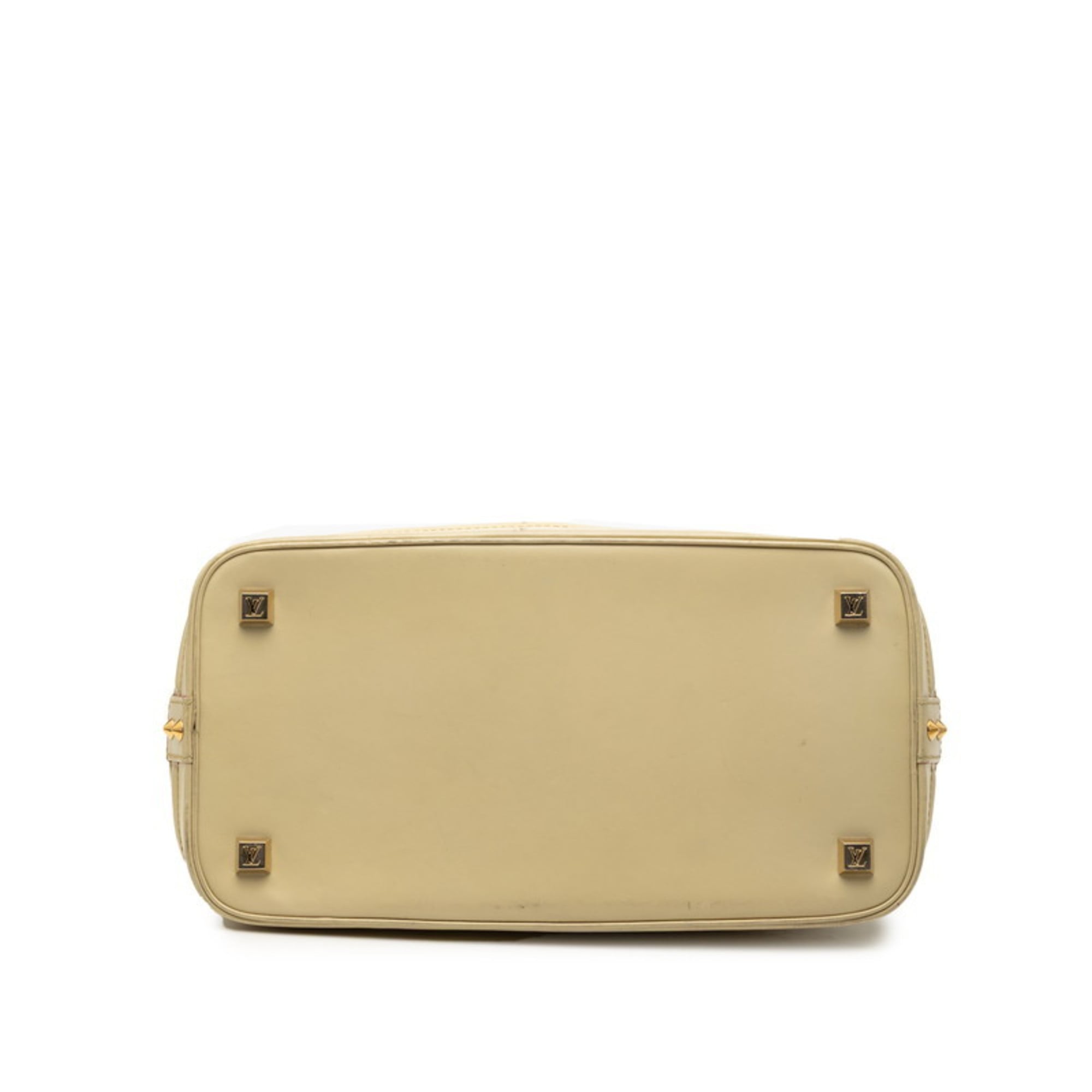 Louis Vuitton Beige Ivory Leather Handbag (Pre-Owned)