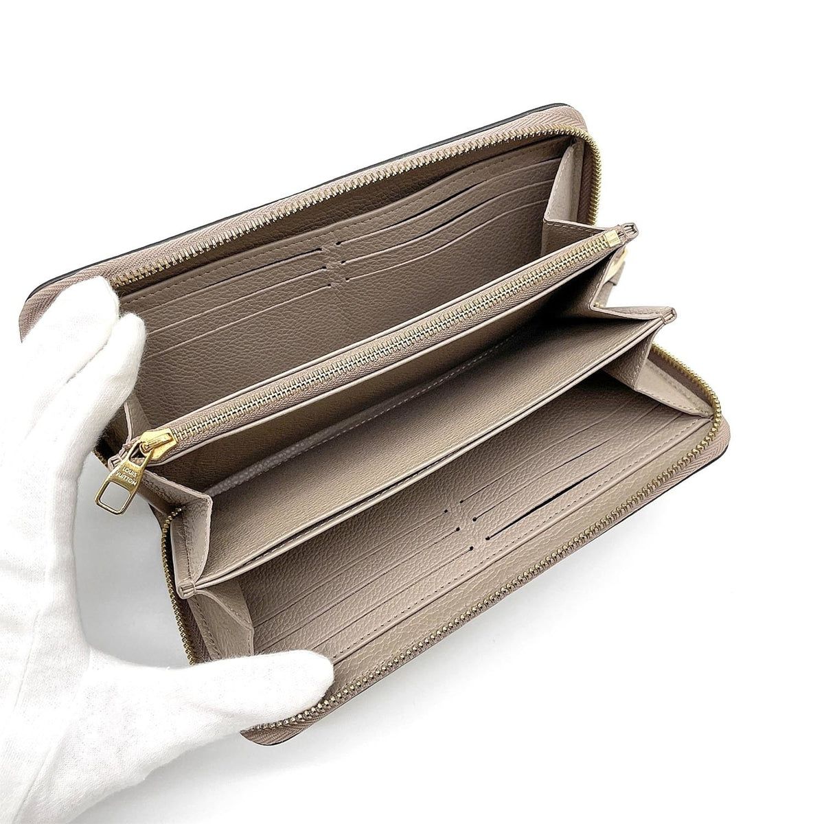 Louis Vuitton Beige Monogram Empreinte Long Wallet (Bi-Fold) (Pre-Owned)