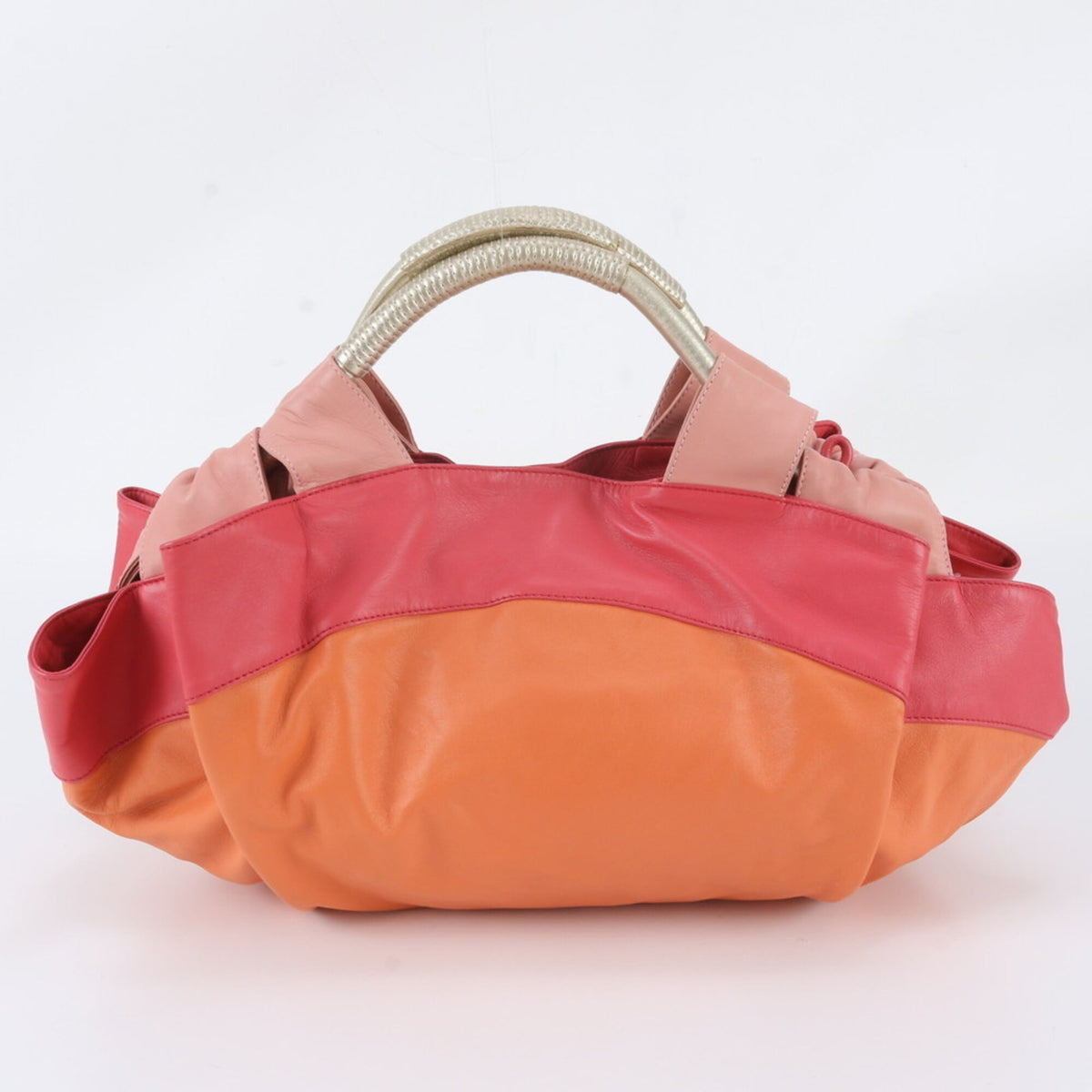 Loewe Orange Pink Leather Handbag Tote Bag (Pre-Owned)