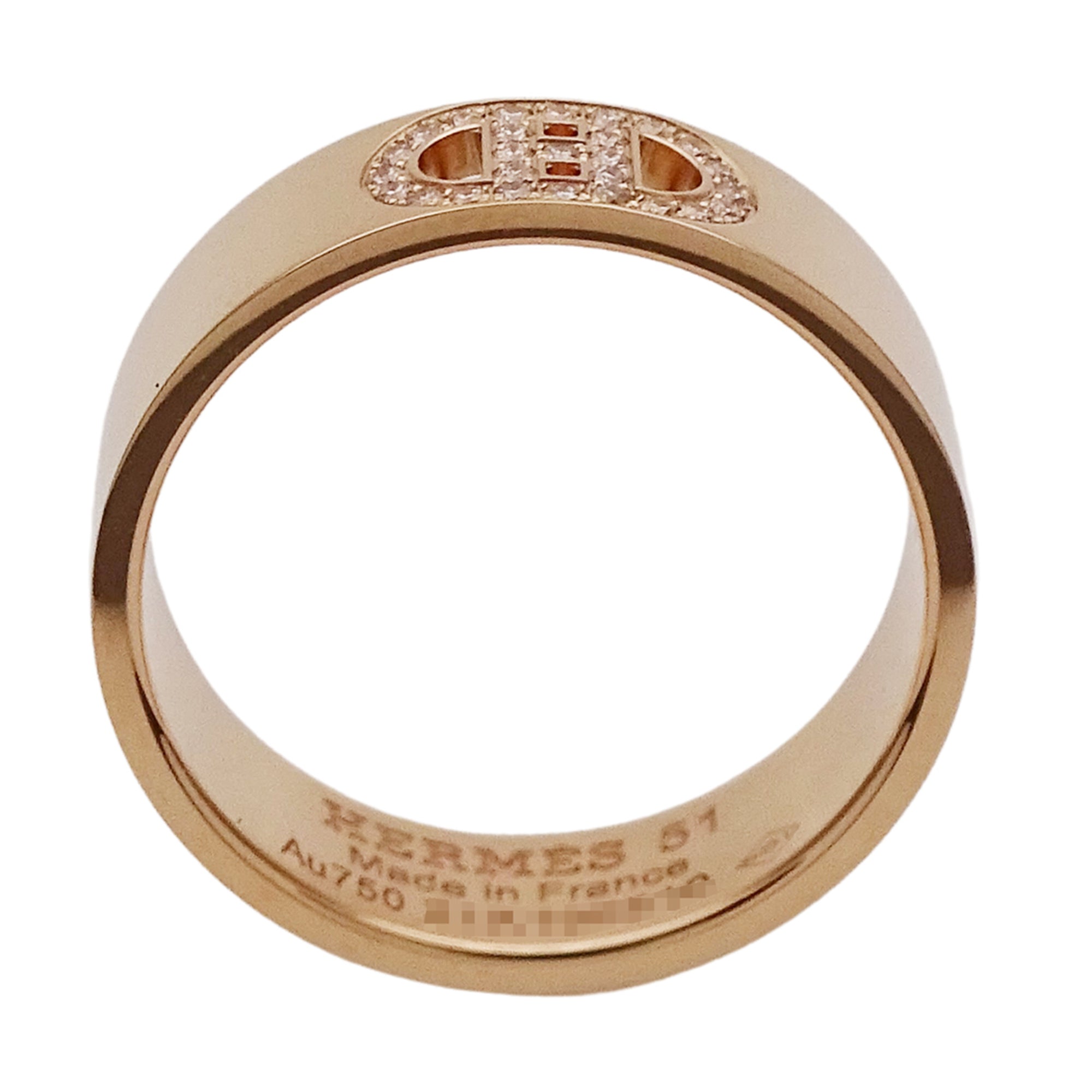 Hermes Pink Gold Pink Gold (18K) Band Ring (Pre-Owned)