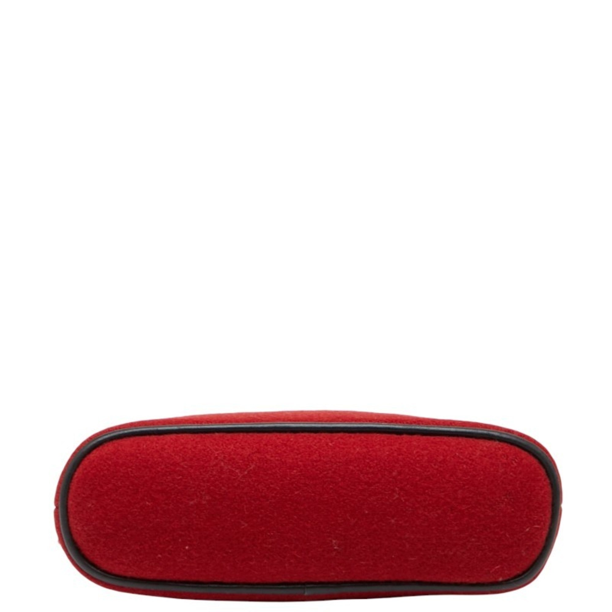 Hermes Red Color Wool Pouch (Pre-Owned)