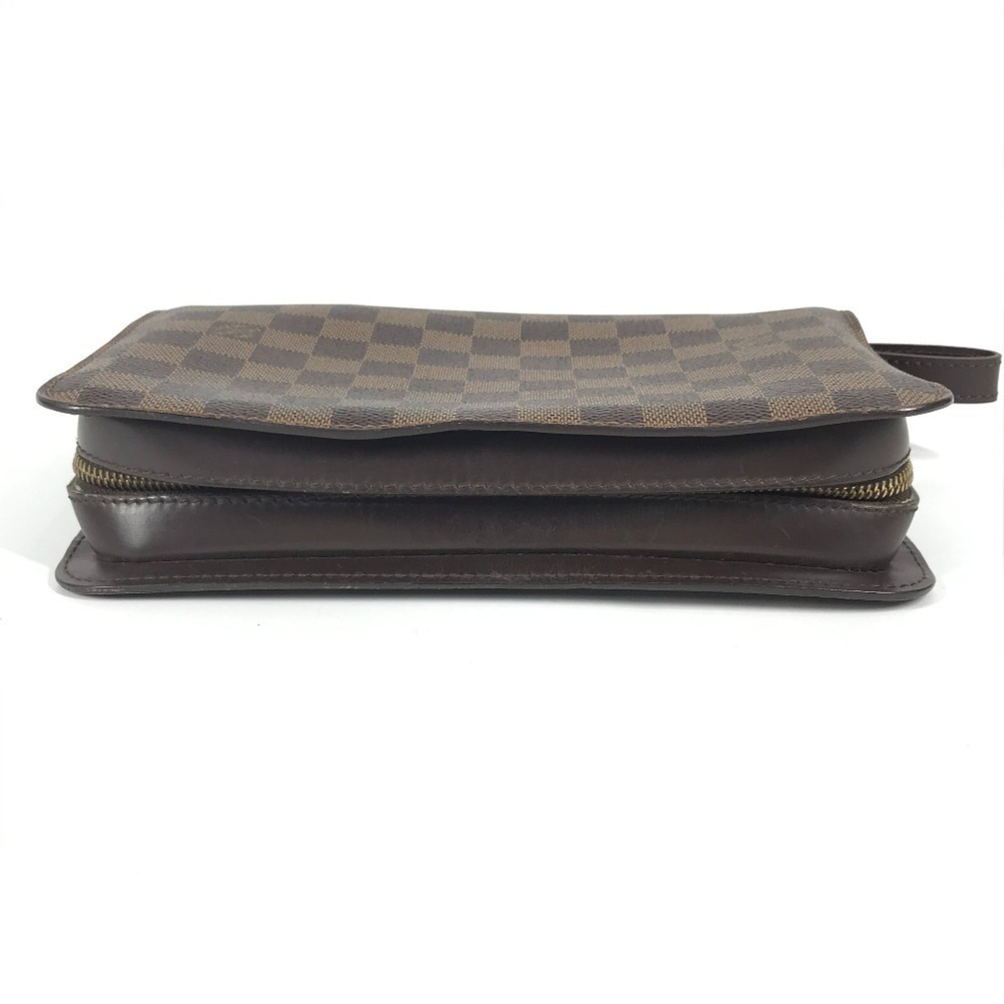 Louis Vuitton Brown Ebene Damier Canvas Clutch Bag Pouch (Pre-Owned)