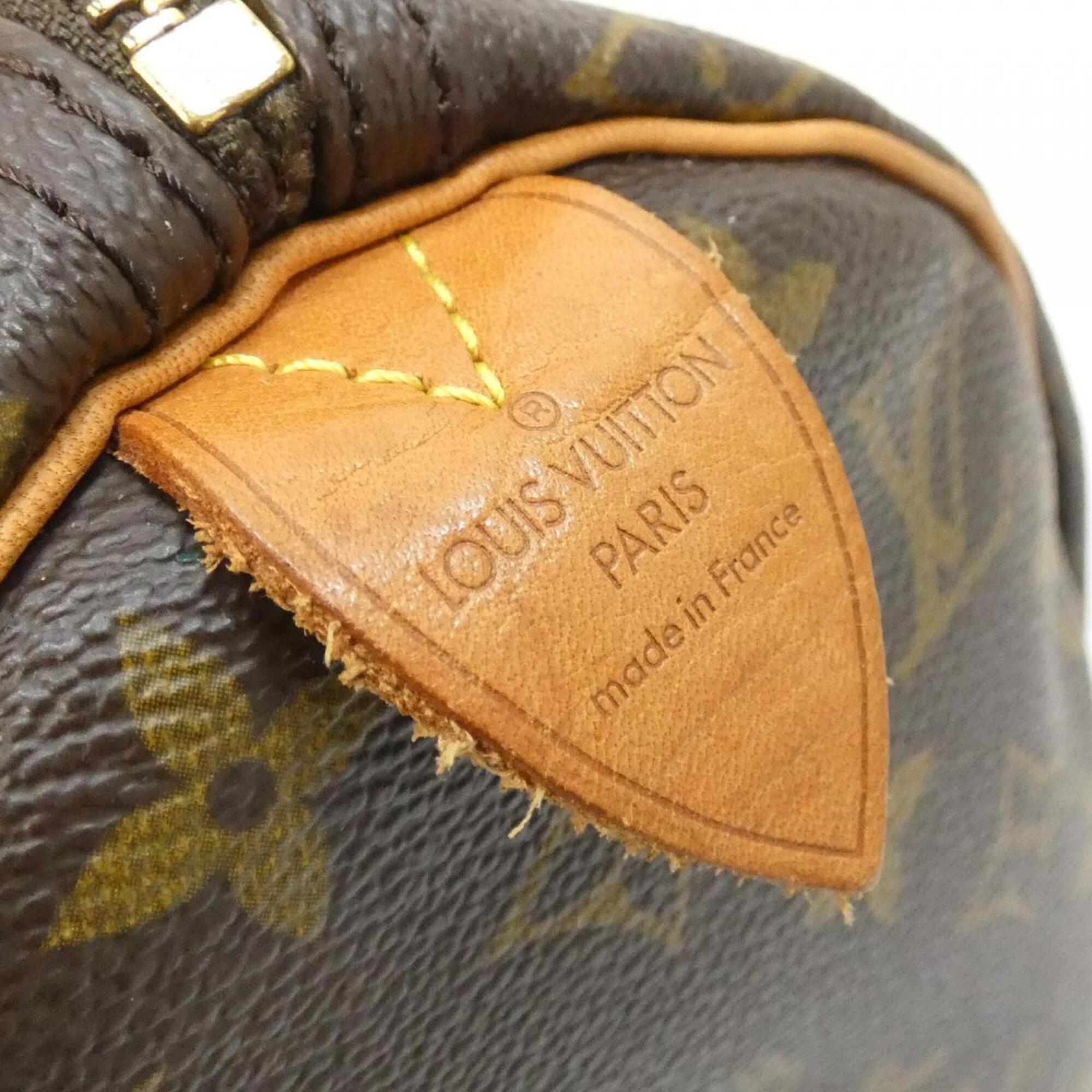 Louis Vuitton Monogram Marron Coated Canvas Boston Bag (Pre-Owned)
