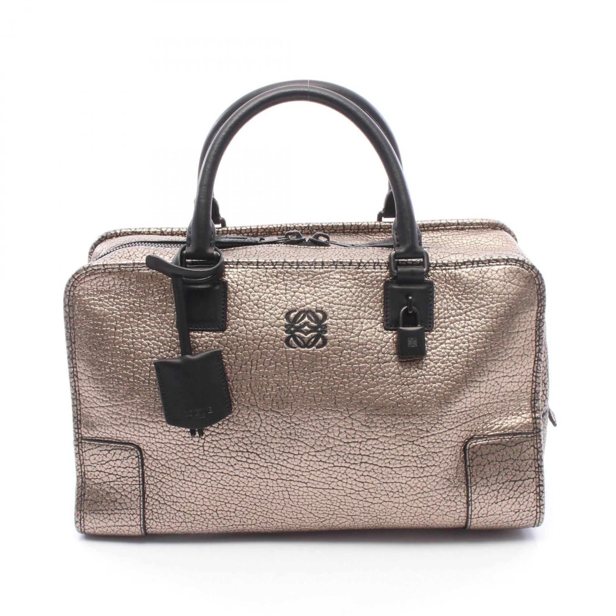 Loewe Amazona Gold Leather Handbag (Pre-Owned)
