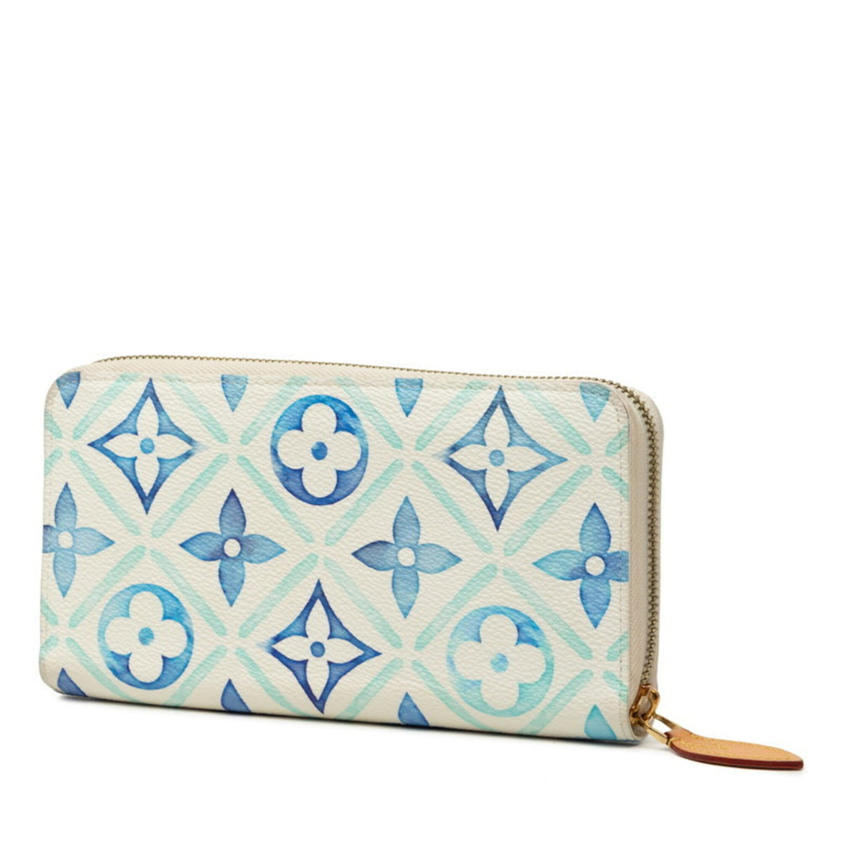 Louis Vuitton Blue White Pvc Leather Long Wallet (Bi-Fold) (Pre-Owned)