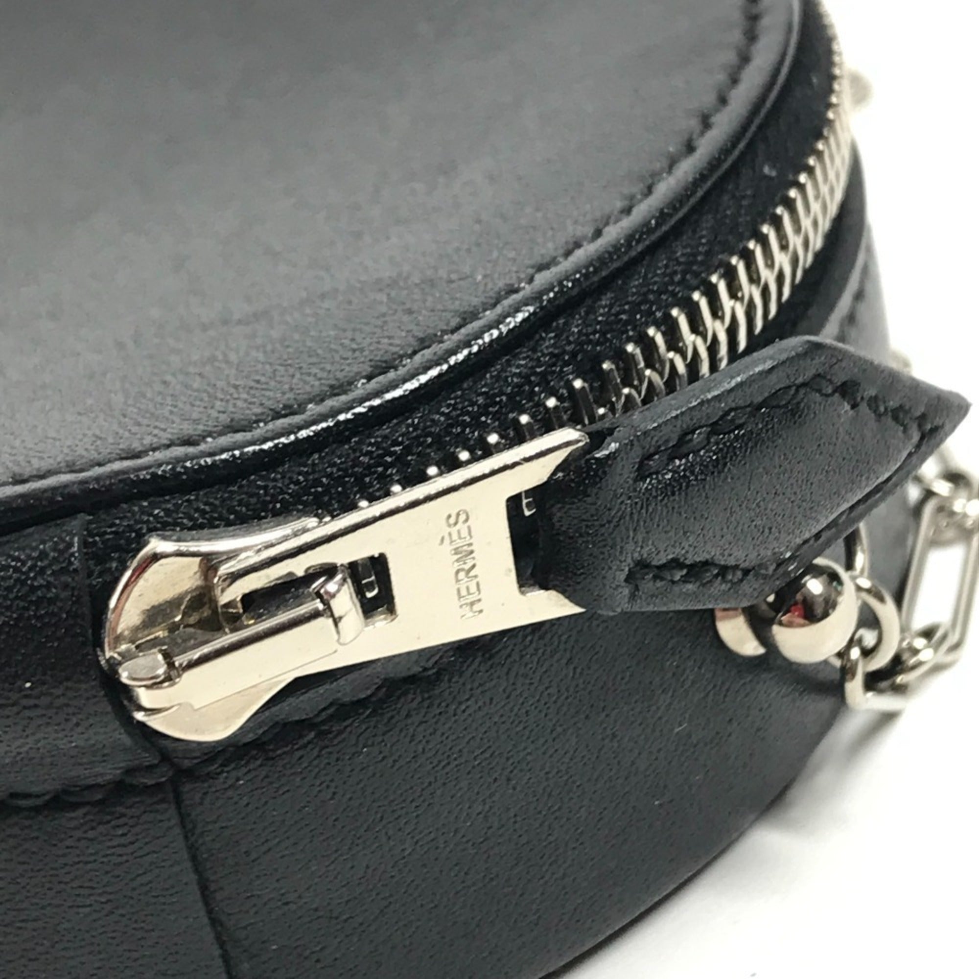 Hermes Black Swift Leather Pochette Shoulder Bag (Pre-Owned)
