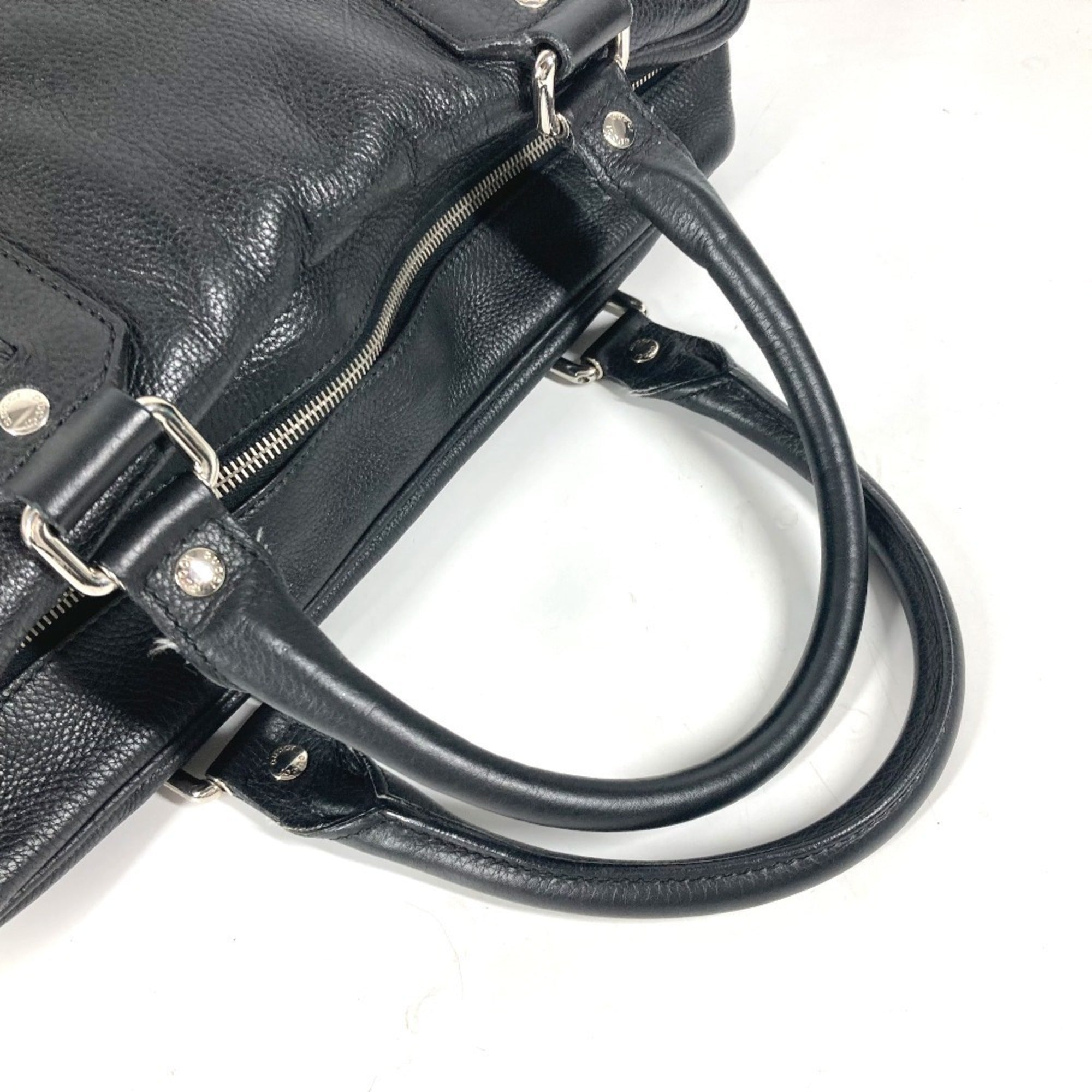 Gucci Black Leather Handbag Shoulder Bag (Pre-Owned)