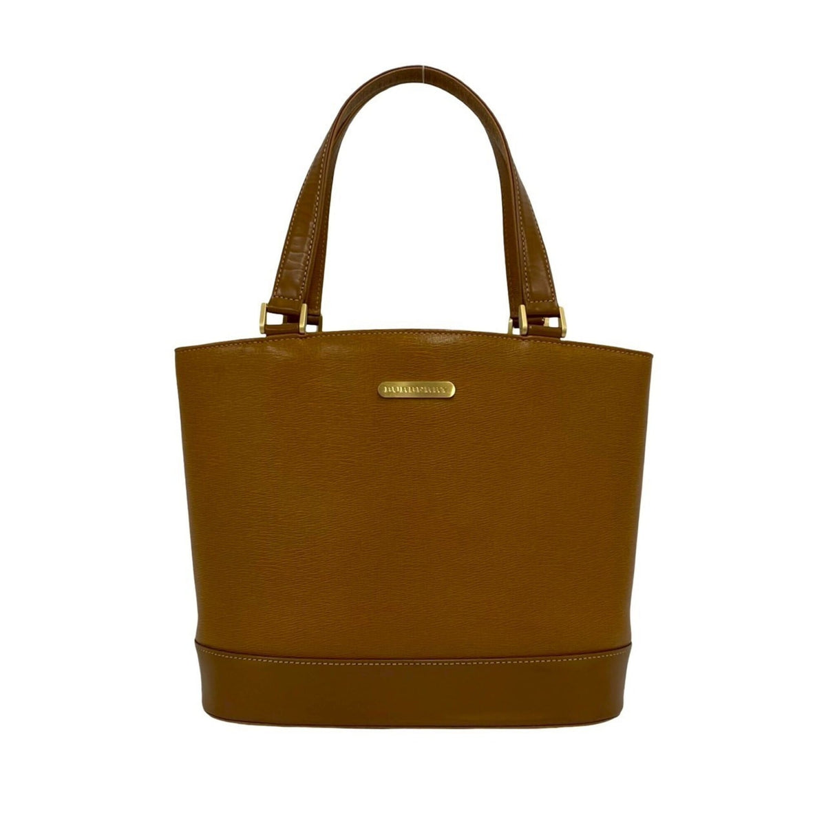Burberry Brown Leather Handbag Tote Bag (Pre-Owned)
