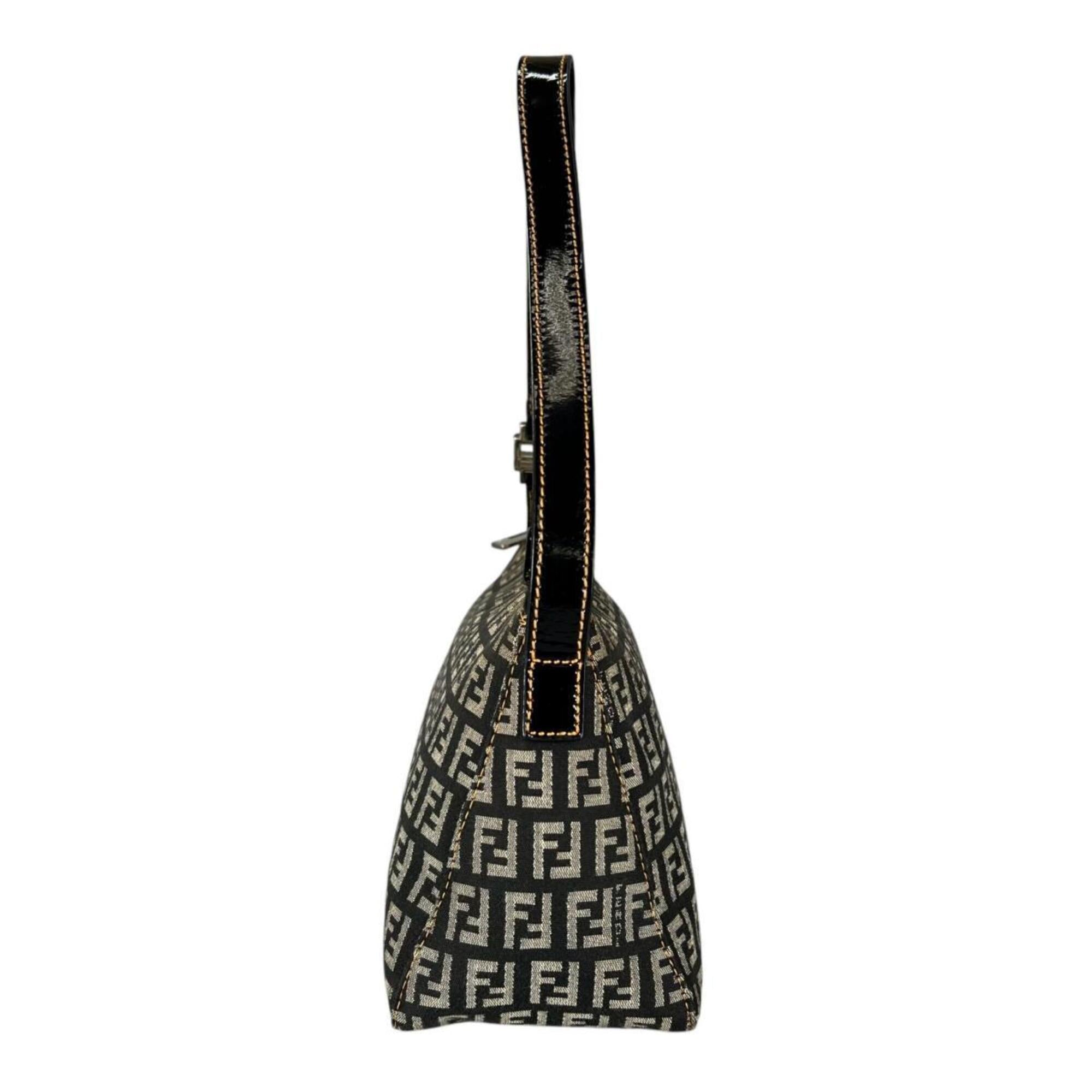 Fendi Gray Zucchino Nylon Shoulder Bag (Pre-Owned)