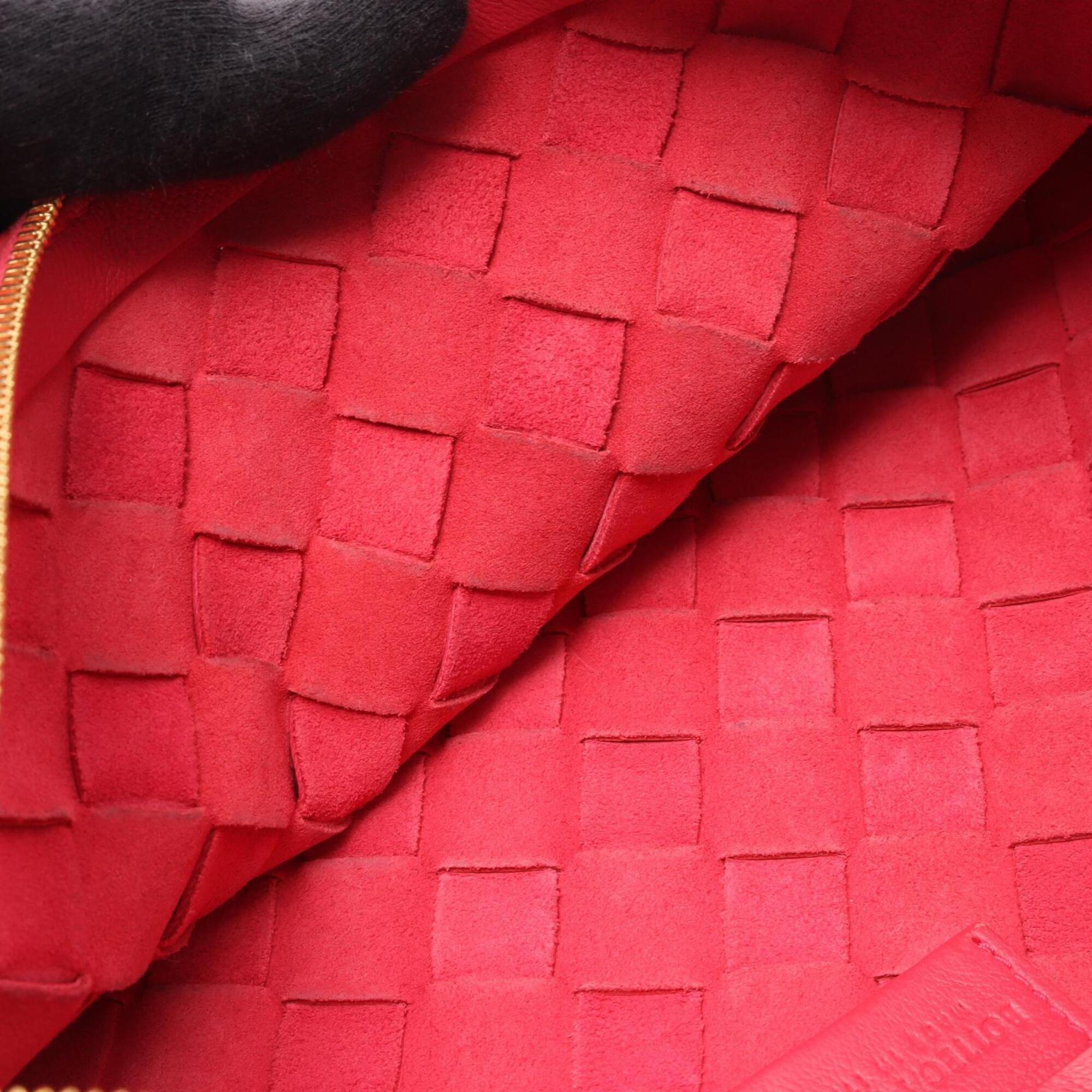 Bottega Veneta Intrecciato Pink Leather Handbag Pouch (Pre-Owned)