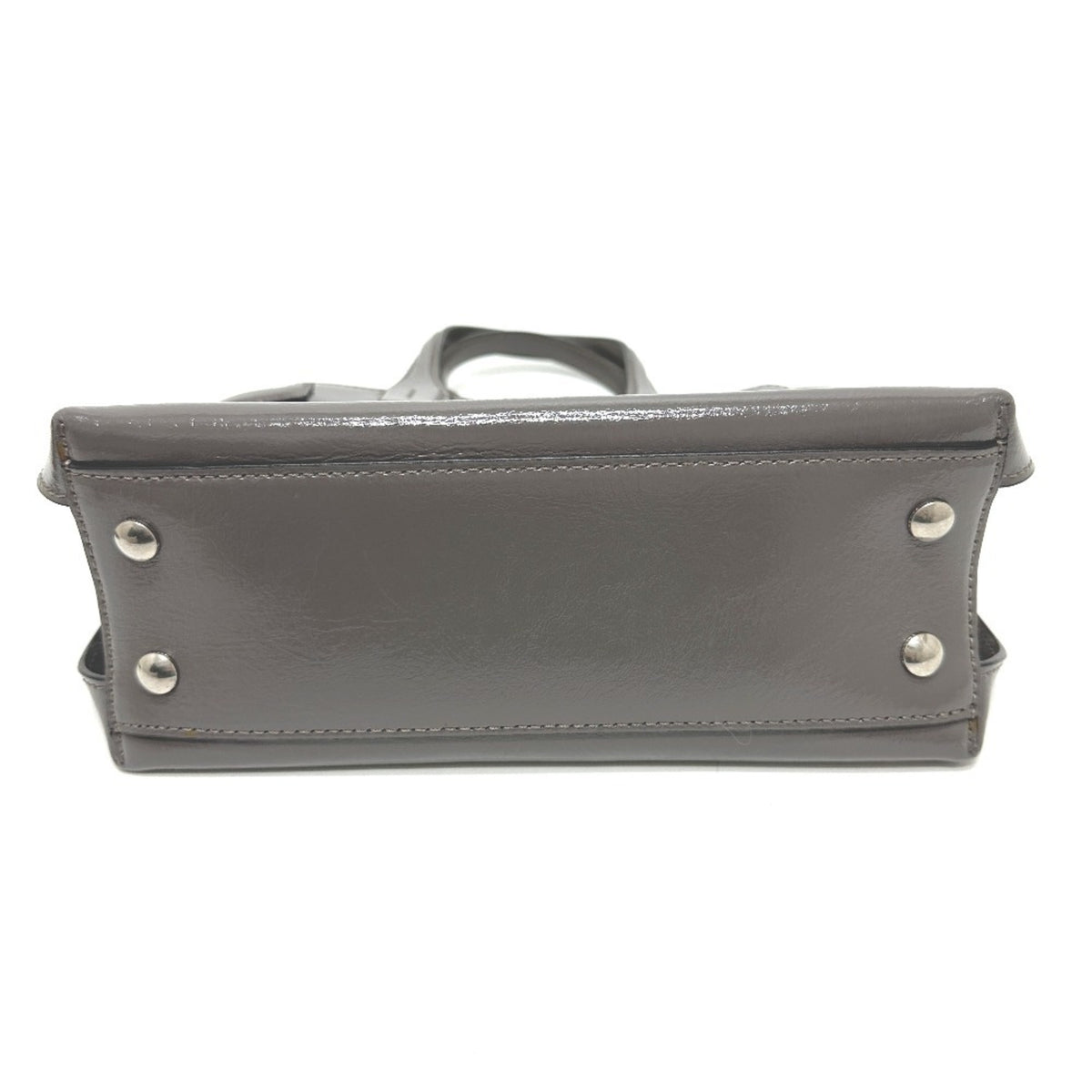 Burberry Gray Elastane Leather Handbag Shoulder Bag (Pre-Owned)