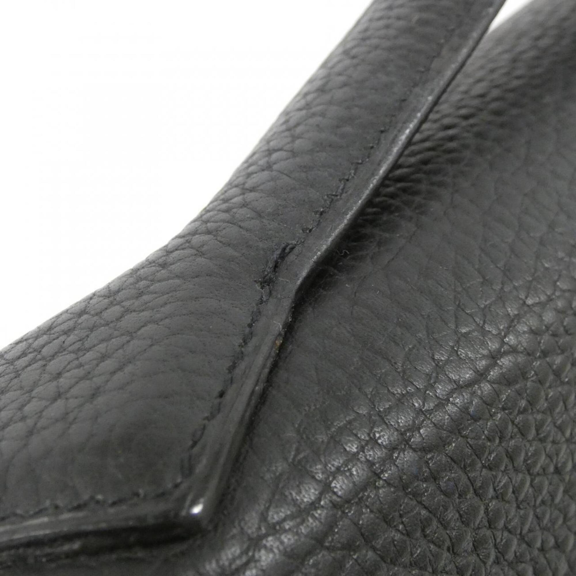 Hermes Black Taurillon Clemence Leather Handbag (Pre-Owned)