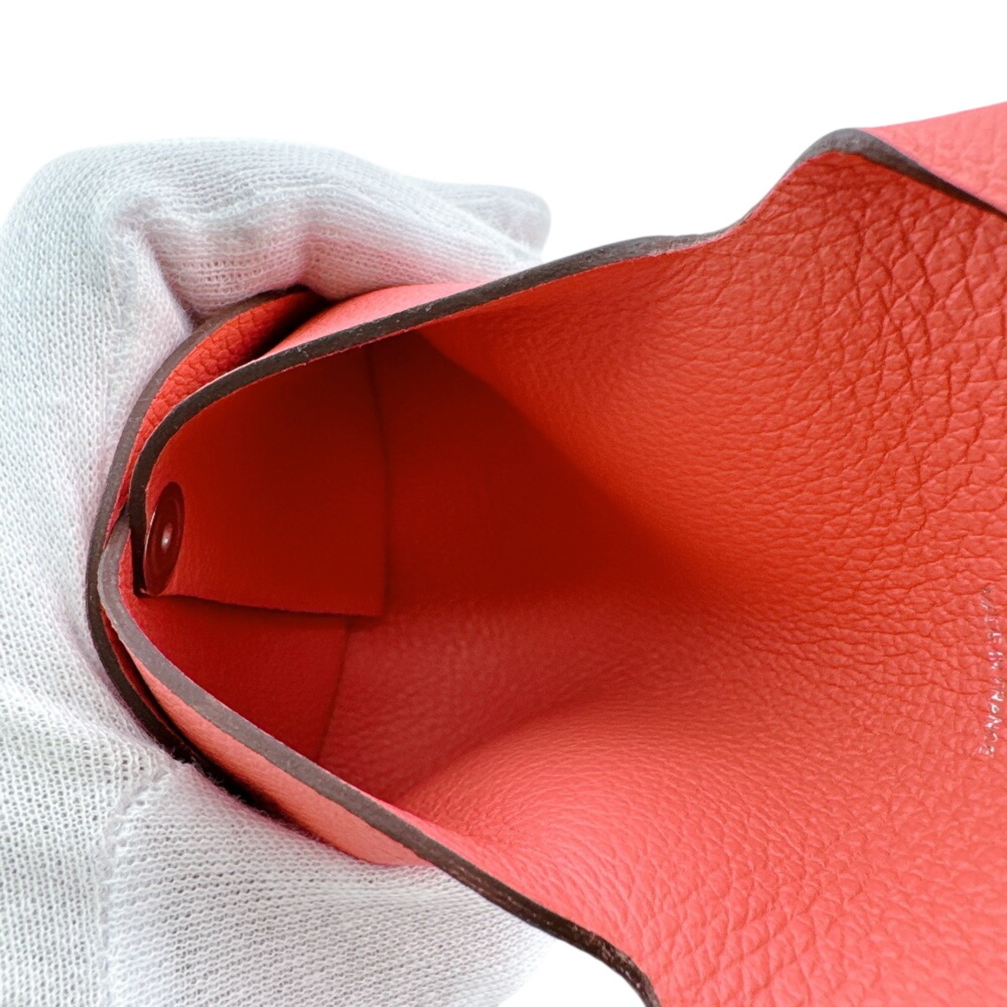 Hermes Pink Rose Azalee Coin Purse/Coin Case (Pre-Owned)