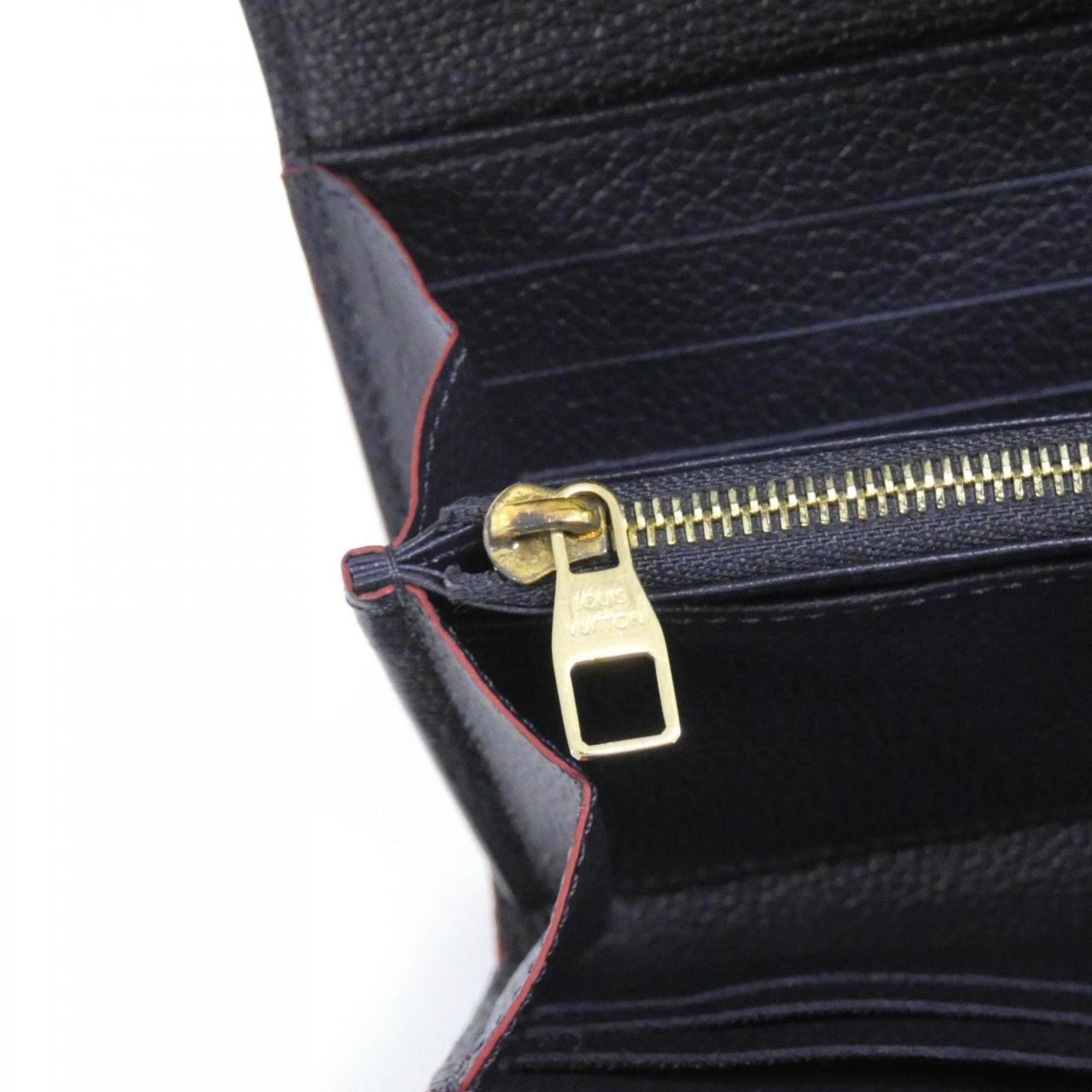 Louis Vuitton Marine Rouge Leather Long Wallet (Bi-Fold) (Pre-Owned)