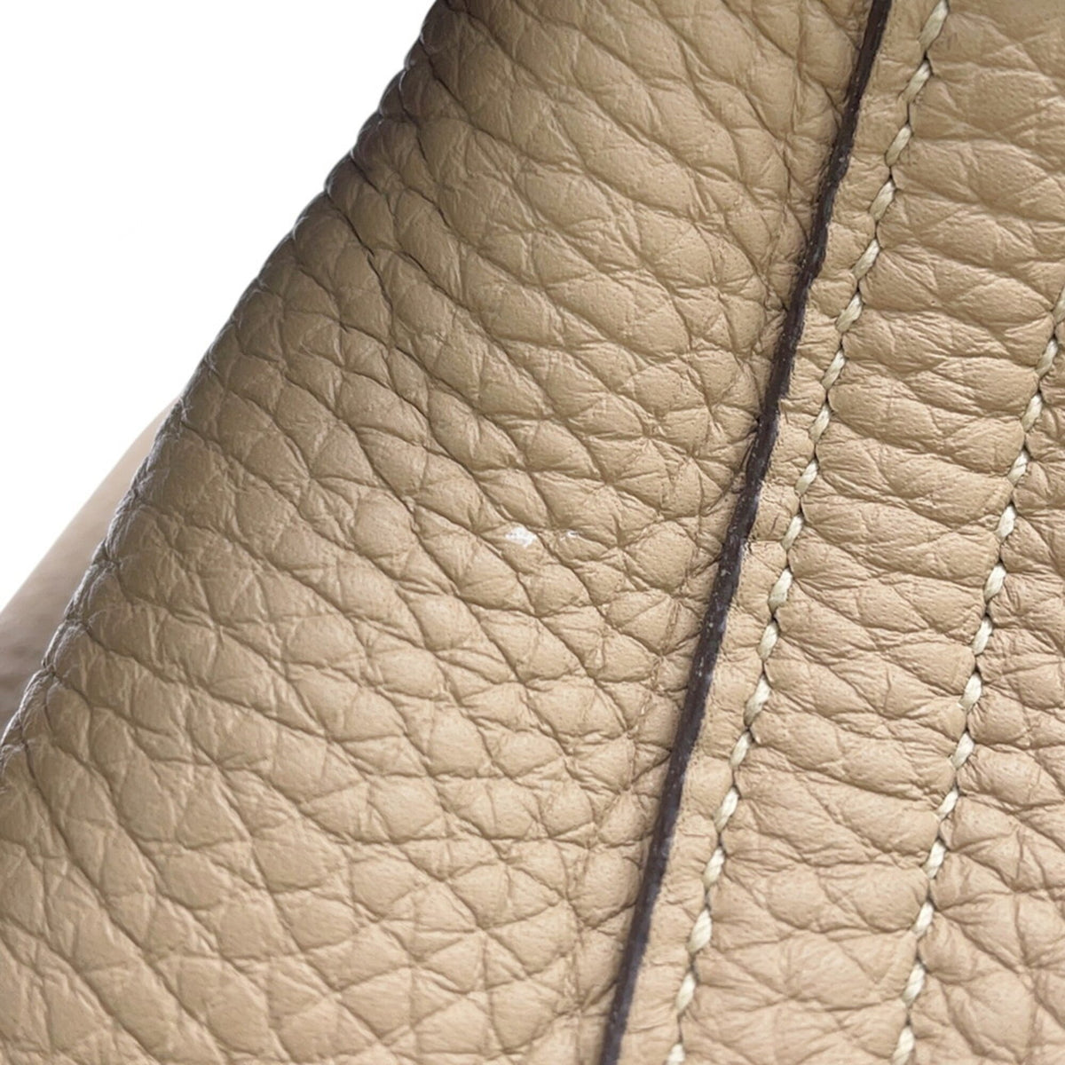 Hermes Beige Etoupe Gray Taurillon Clemence Leather Handbag (Pre-Owned)