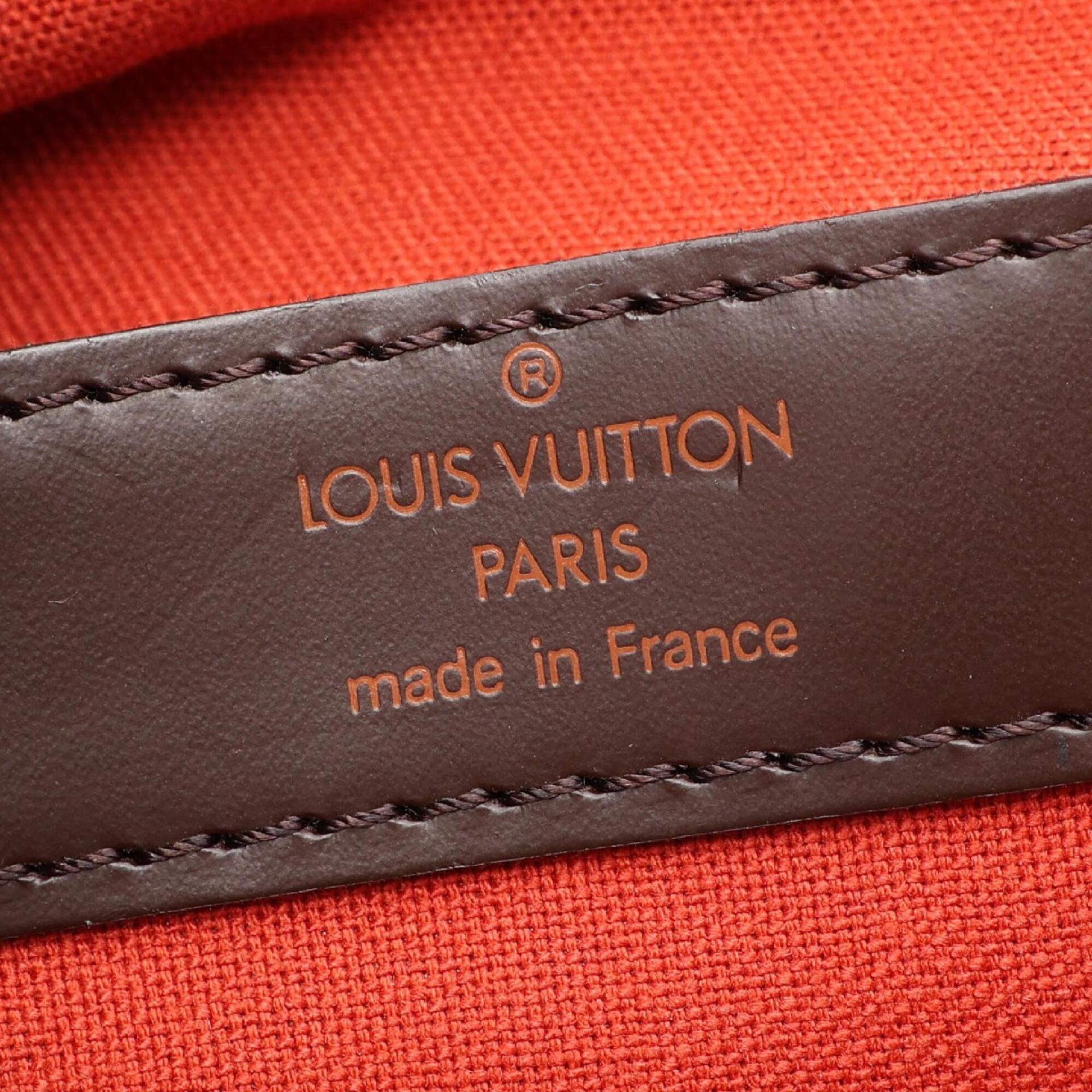 Louis Vuitton Brown Ebene Coated Canvas Leather Handbag Shoulder Bag (Pre-Owned)