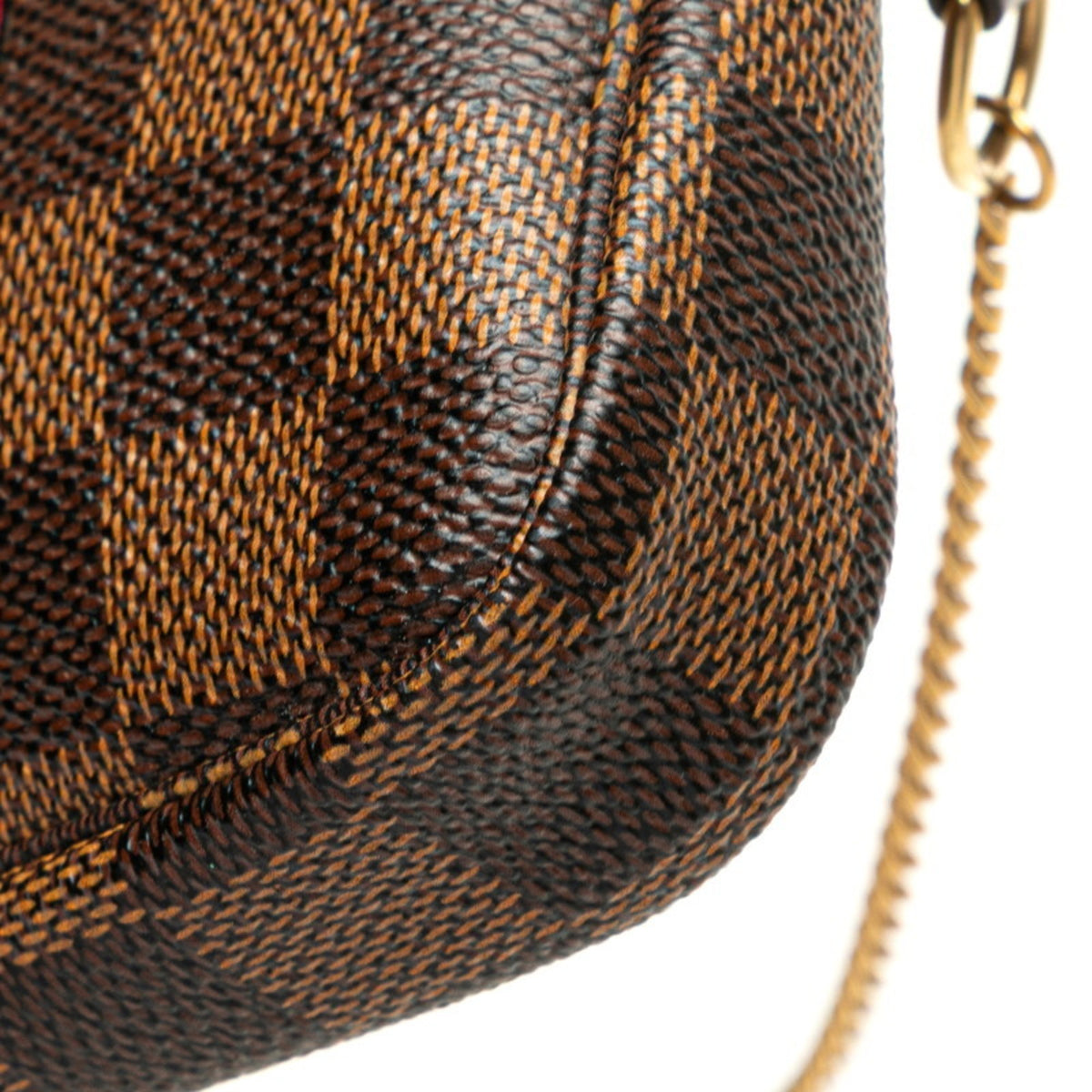 Louis Vuitton Damier Brown Red Color Pvc Leather Handbag Pochette (Pre-Owned)