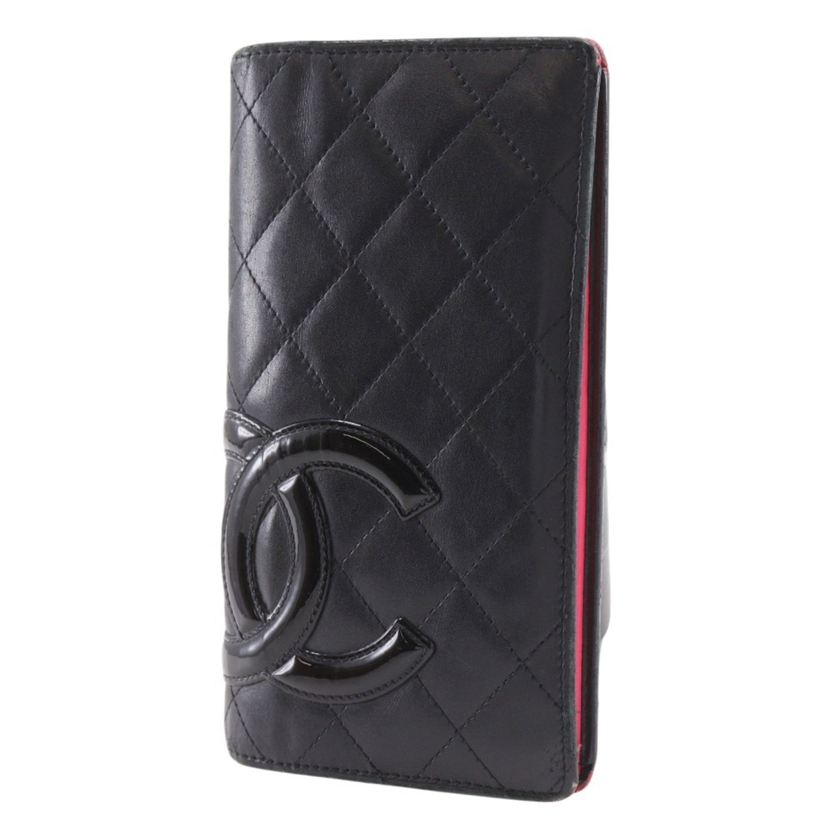 Chanel Black Leather Long Wallet (Bi-Fold) (Pre-Owned)