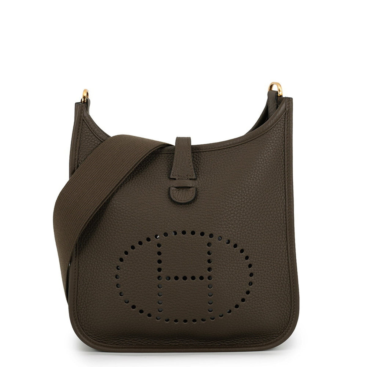 Hermes Brown Taurillon Clemence Leather Shoulder Bag
