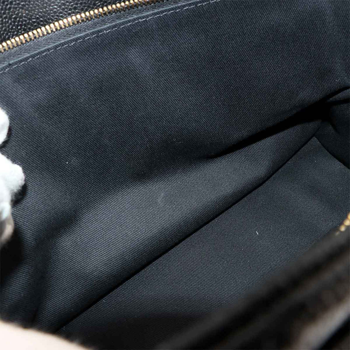 Chanel Matelasse Black Grained Calfskin Handbag Tote Bag (Pre-Owned)