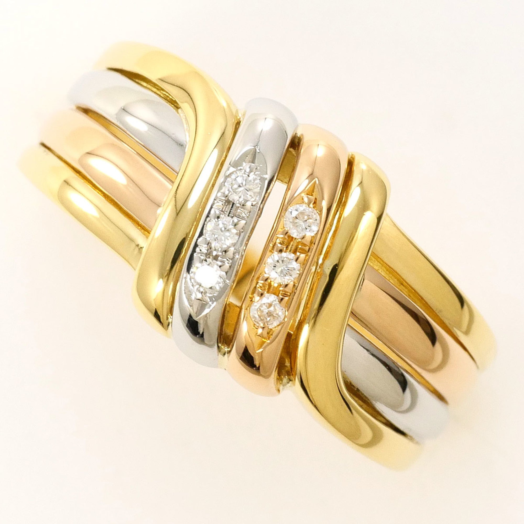Unbranded Pink Gold Platinum Yellow Gold Yellow Gold (18K) Pink Gold (18K) Platinum 900 Band Ring (Pre-Owned)