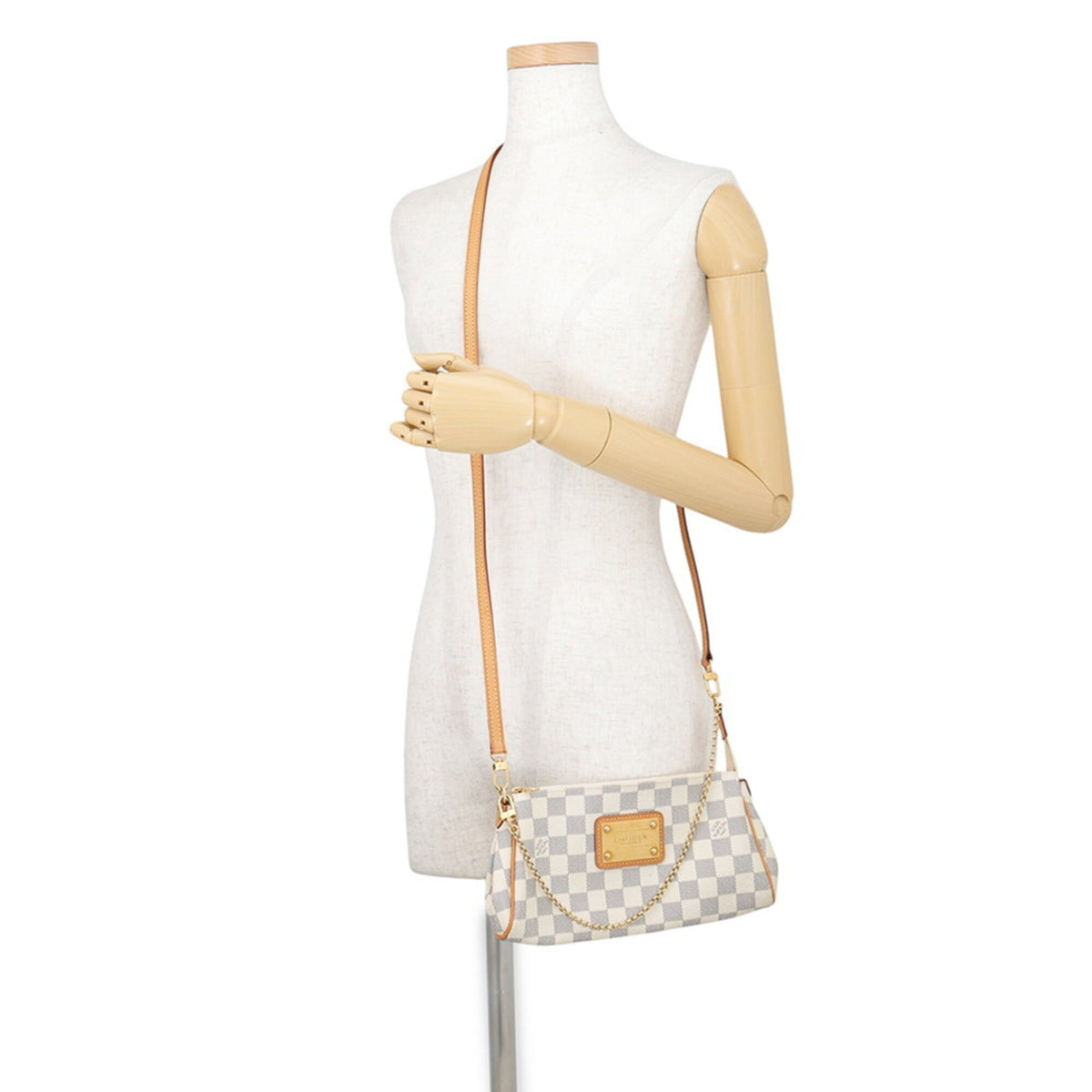 Louis Vuitton Beige Damier Azur Clutch Bag Shoulder Bag (Pre-Owned)